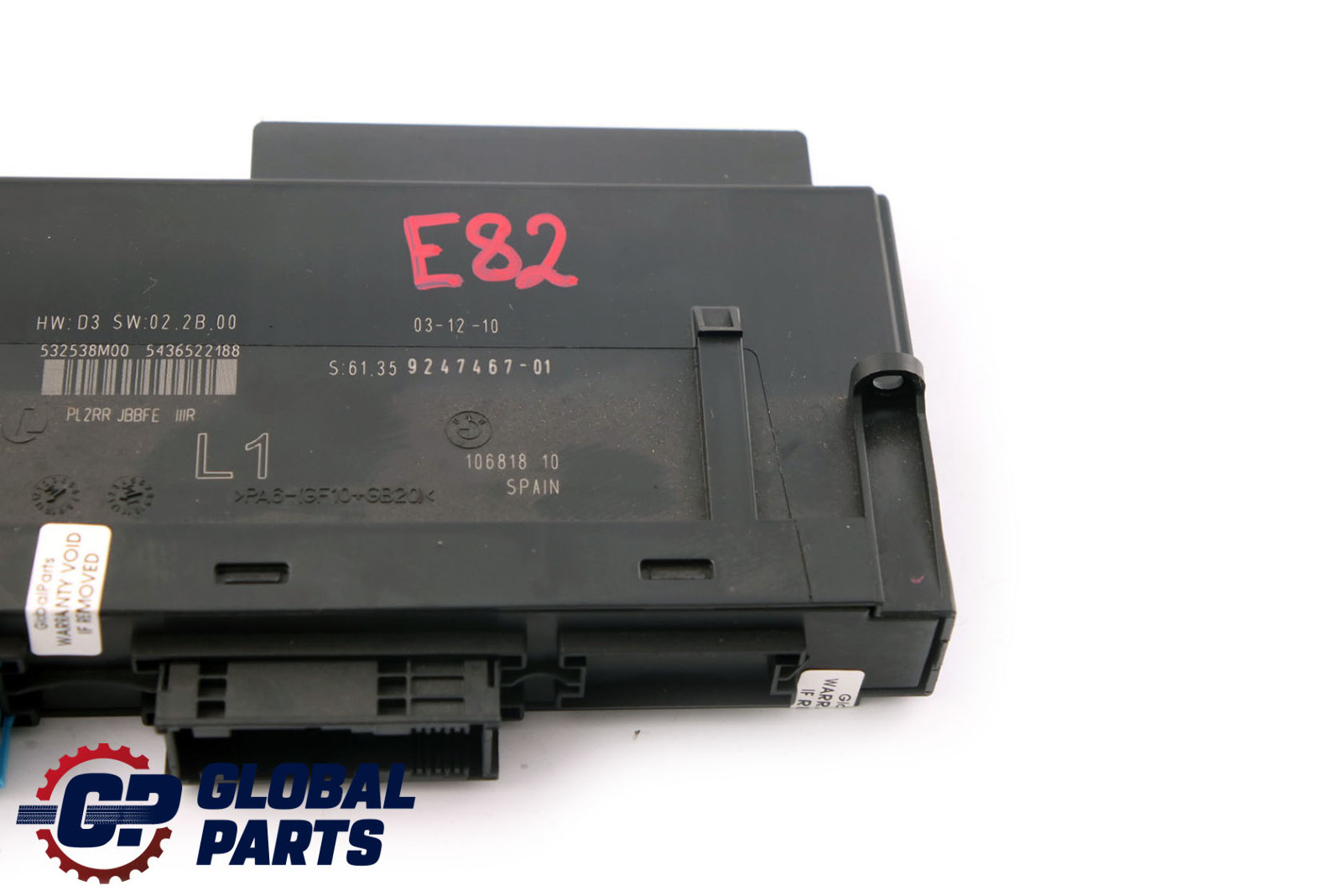 BMW E82 ECU Body Control Module Unit PL2RR JBBFE L1 61359247467 9247467