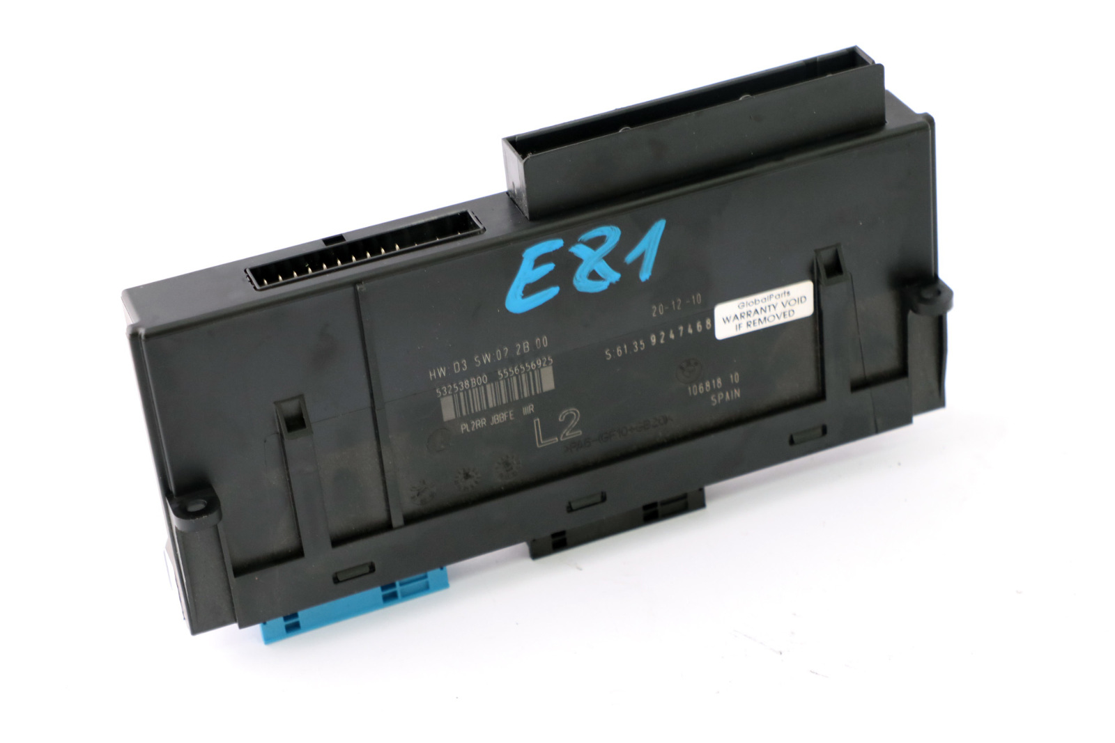 BMW 1 Series E81 Body Control Module ECU L2 PL2RR JBBFE III Junction Box 9247468