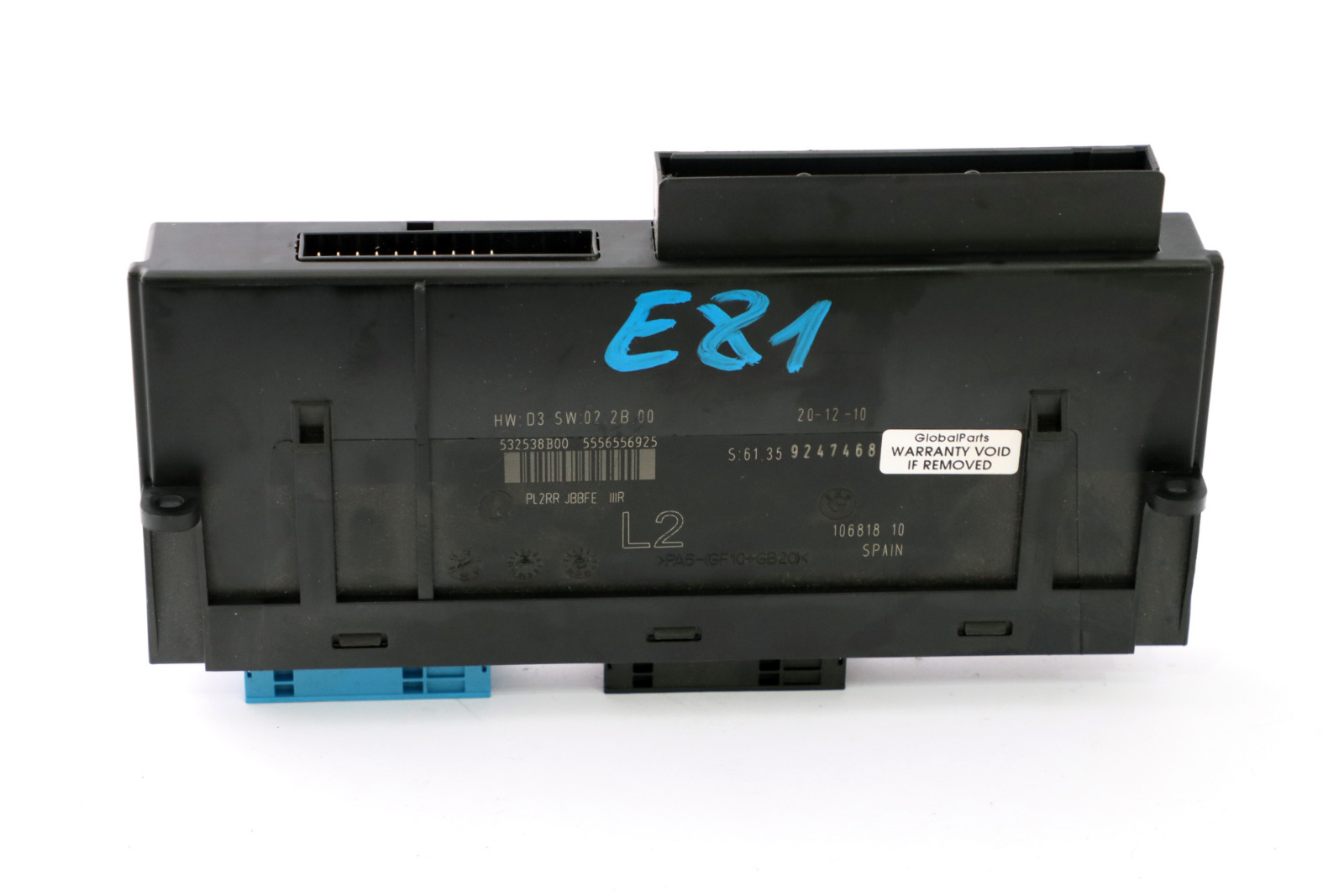 BMW 1 Series E81 Body Control Module ECU L2 PL2RR JBBFE III Junction Box 9247468