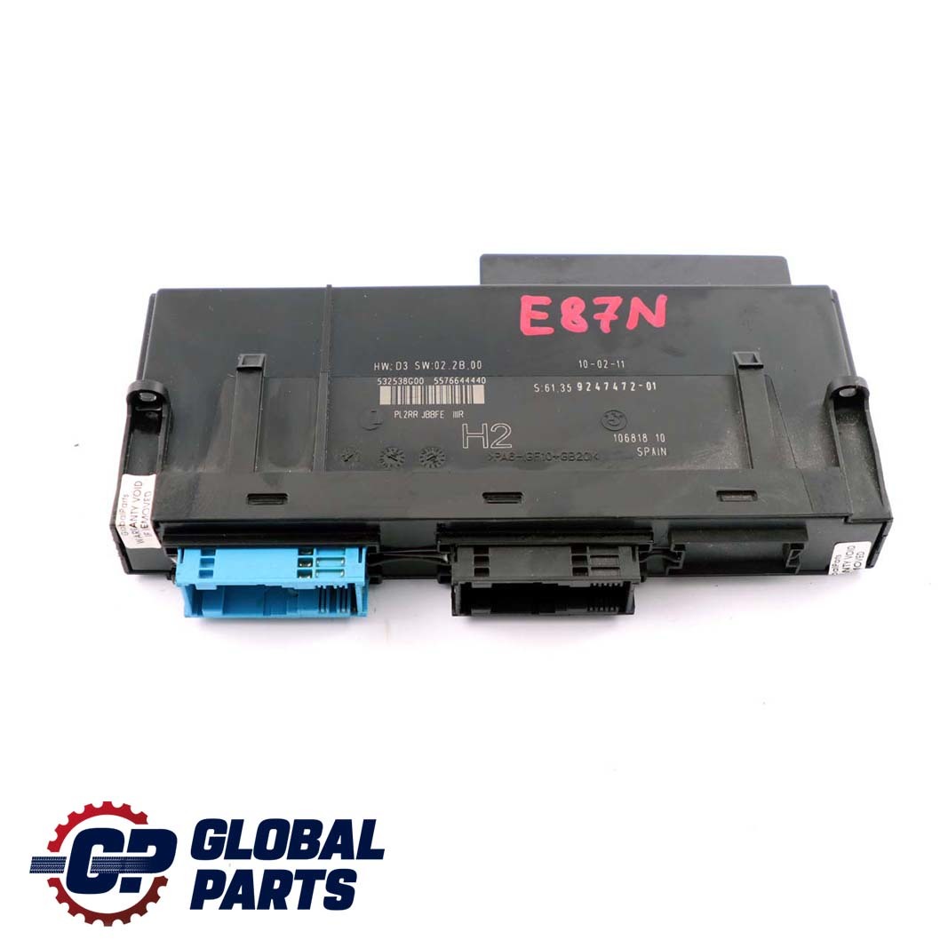 BMW 1 Series E87 LCI ECU Body Control Module Junction Box H2 PL2RR 9247472