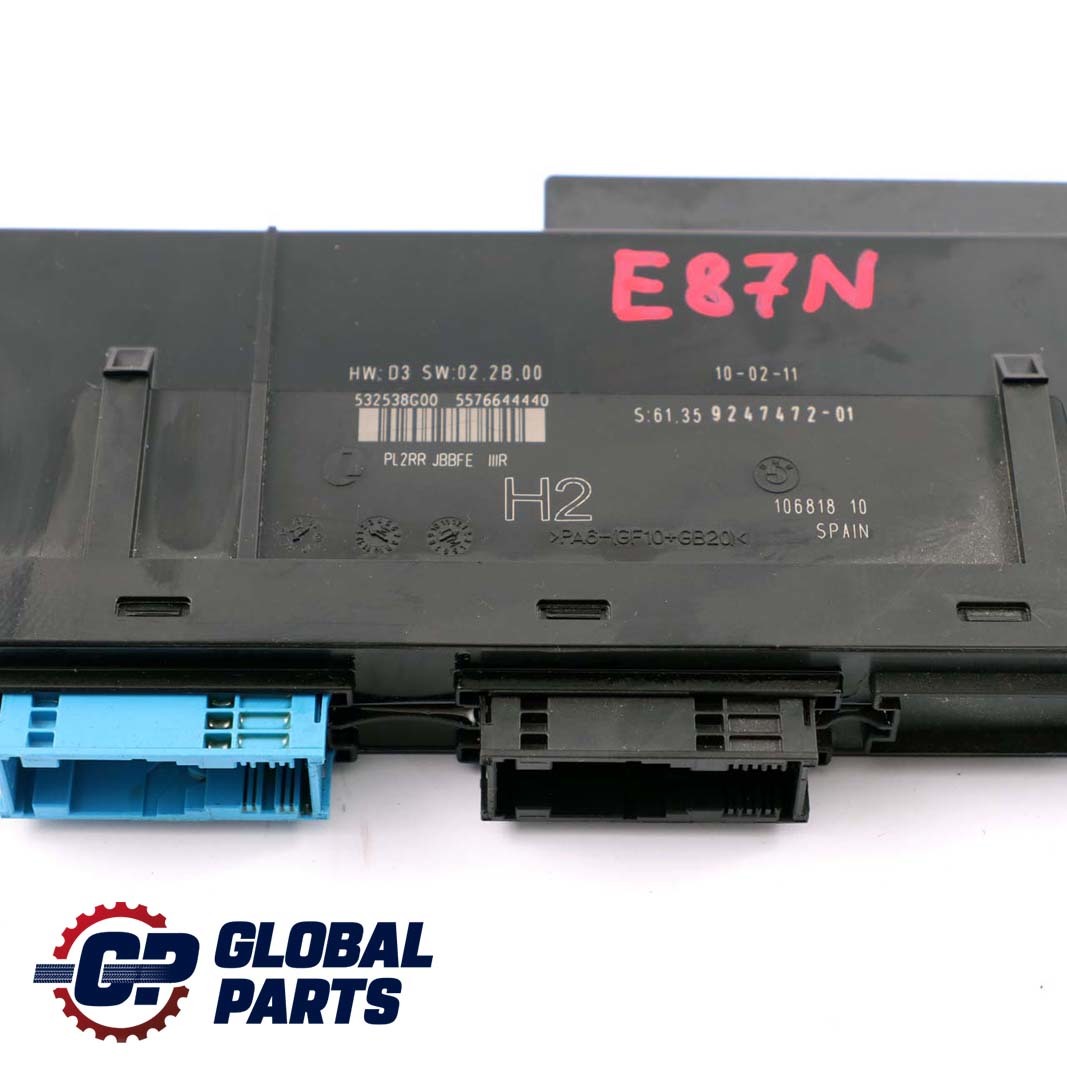 BMW 1 Series E87 LCI ECU Body Control Module Junction Box H2 PL2RR 9247472