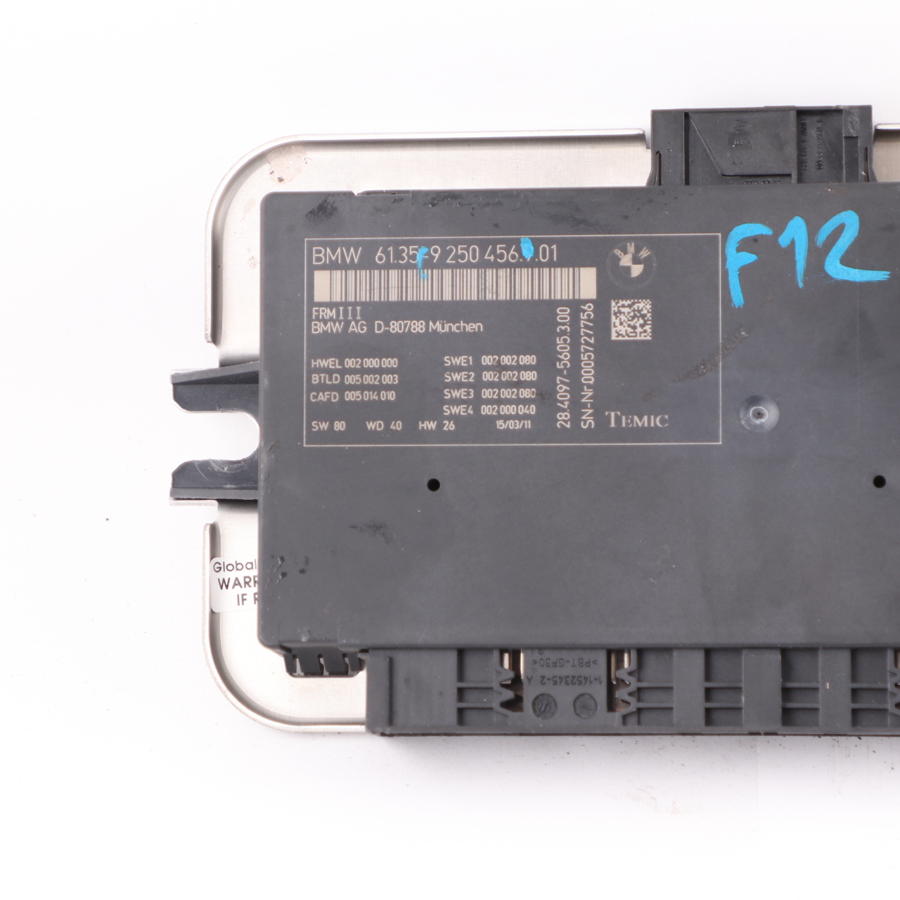 BMW F12 Footwell Light Module Control Unit ECU FRM3 9250456