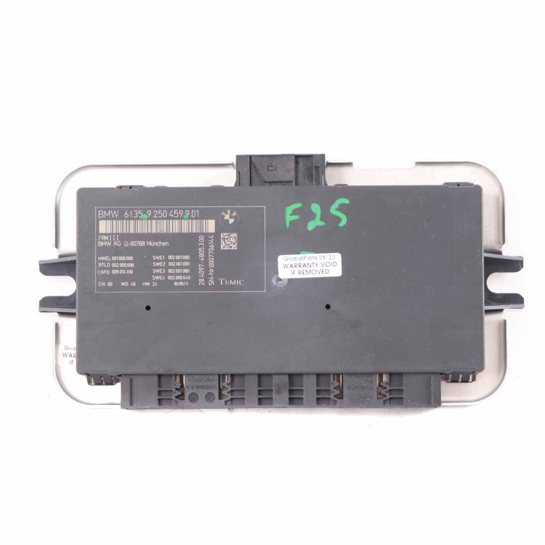 BMW X3 F25 Footwell Light Module Control Unit ECU FRM3 9250459