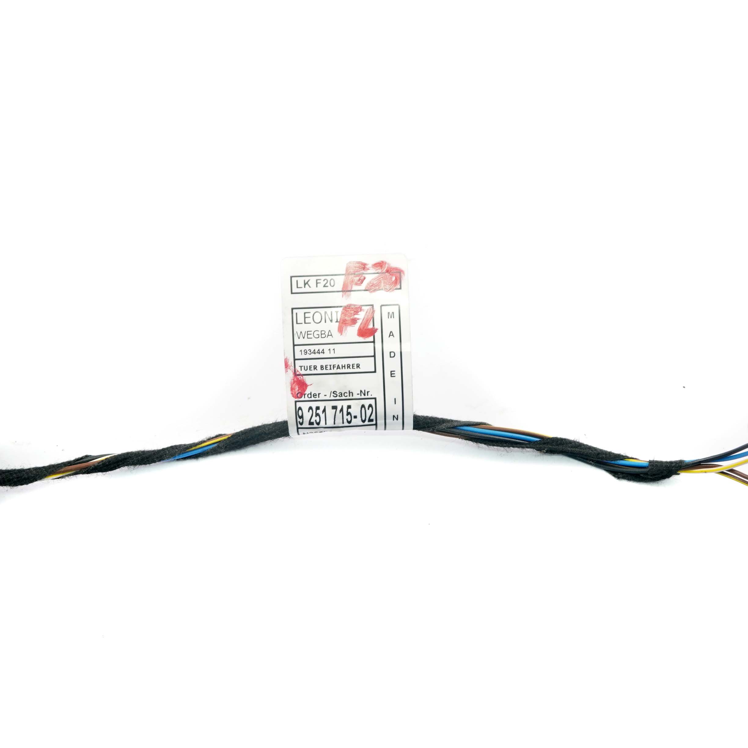 BMW 1 Series F20 Front Left Door N/S Wiring Loom Harness Cables 9251715