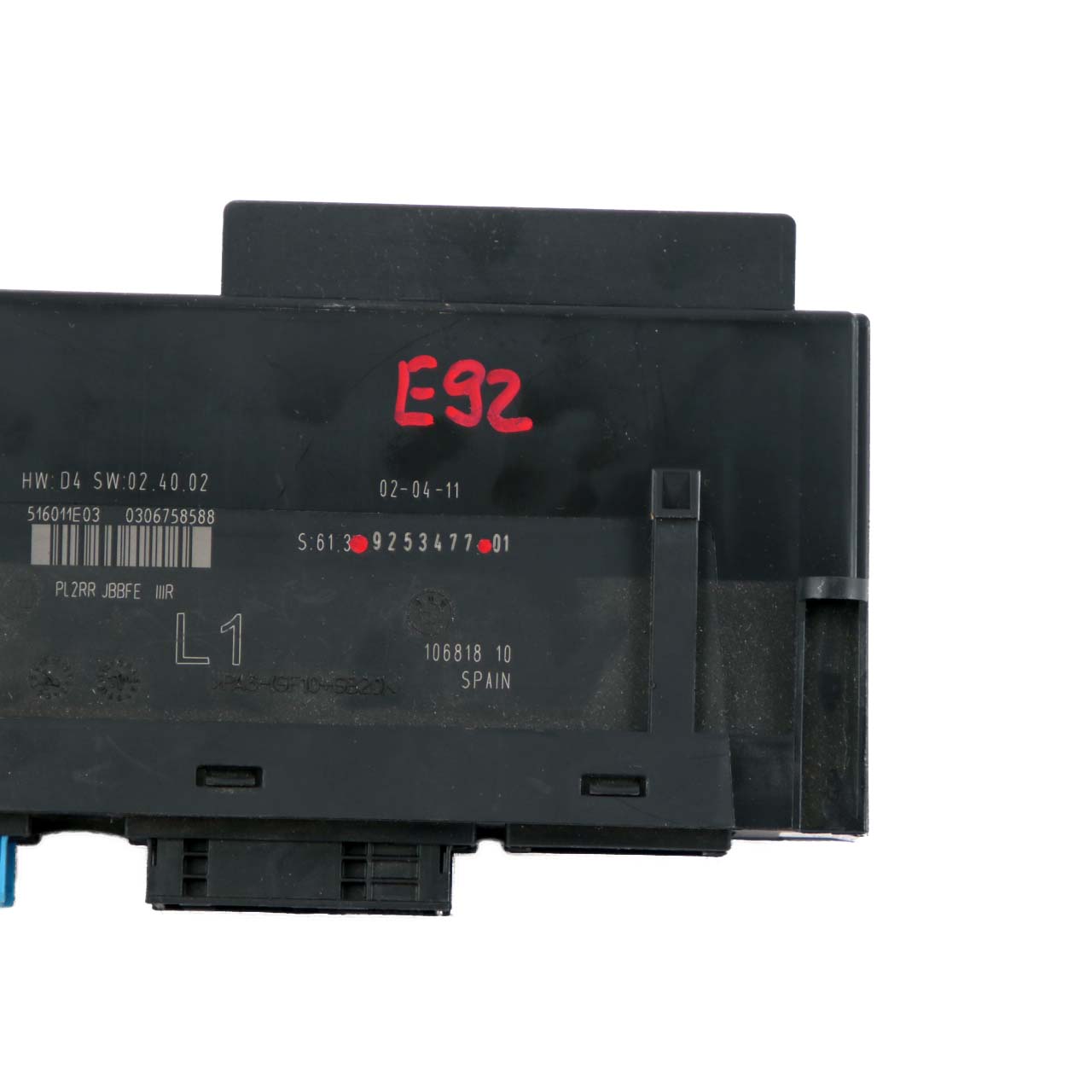 BMW E92 ECU Body Control Module Junction Box L1 PL2RR JBBFE IIIR 9253477