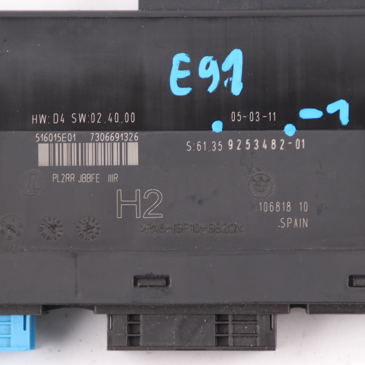 BMW E91 Junction Box ECU Body Control Module H2 PL2RR JBBFE IIIR 9253482