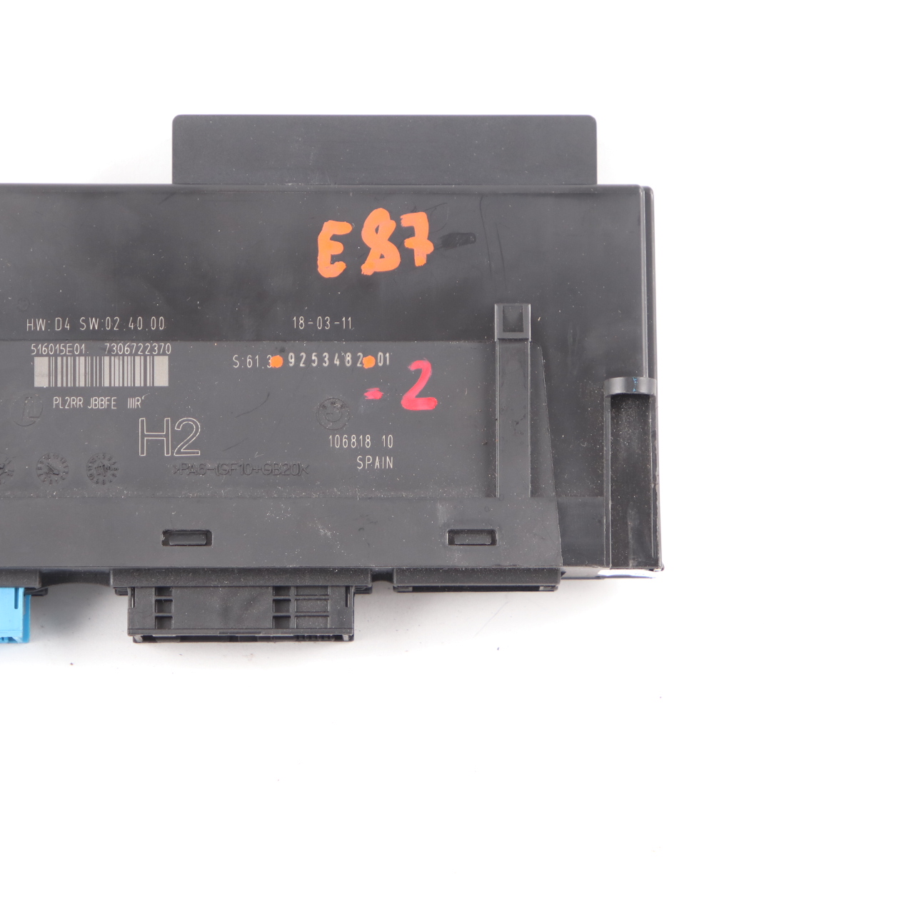 BMW E87 Junction Box ECU Body Control Module Unit H2 PL2RR JBBFE IIIR 9253482