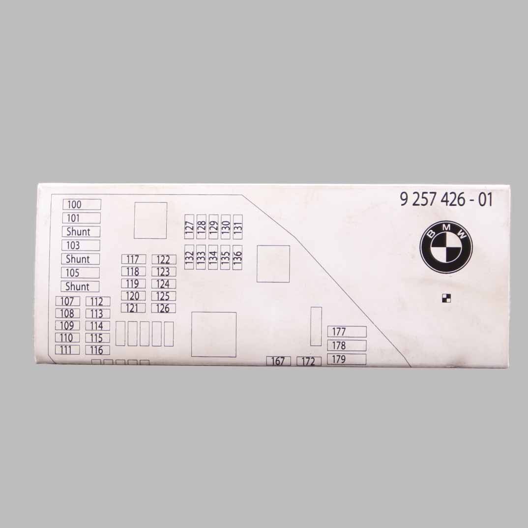 Fuse Box Grouping BMW F10 F11 Fuse Placement Map Card Diagram 9257426