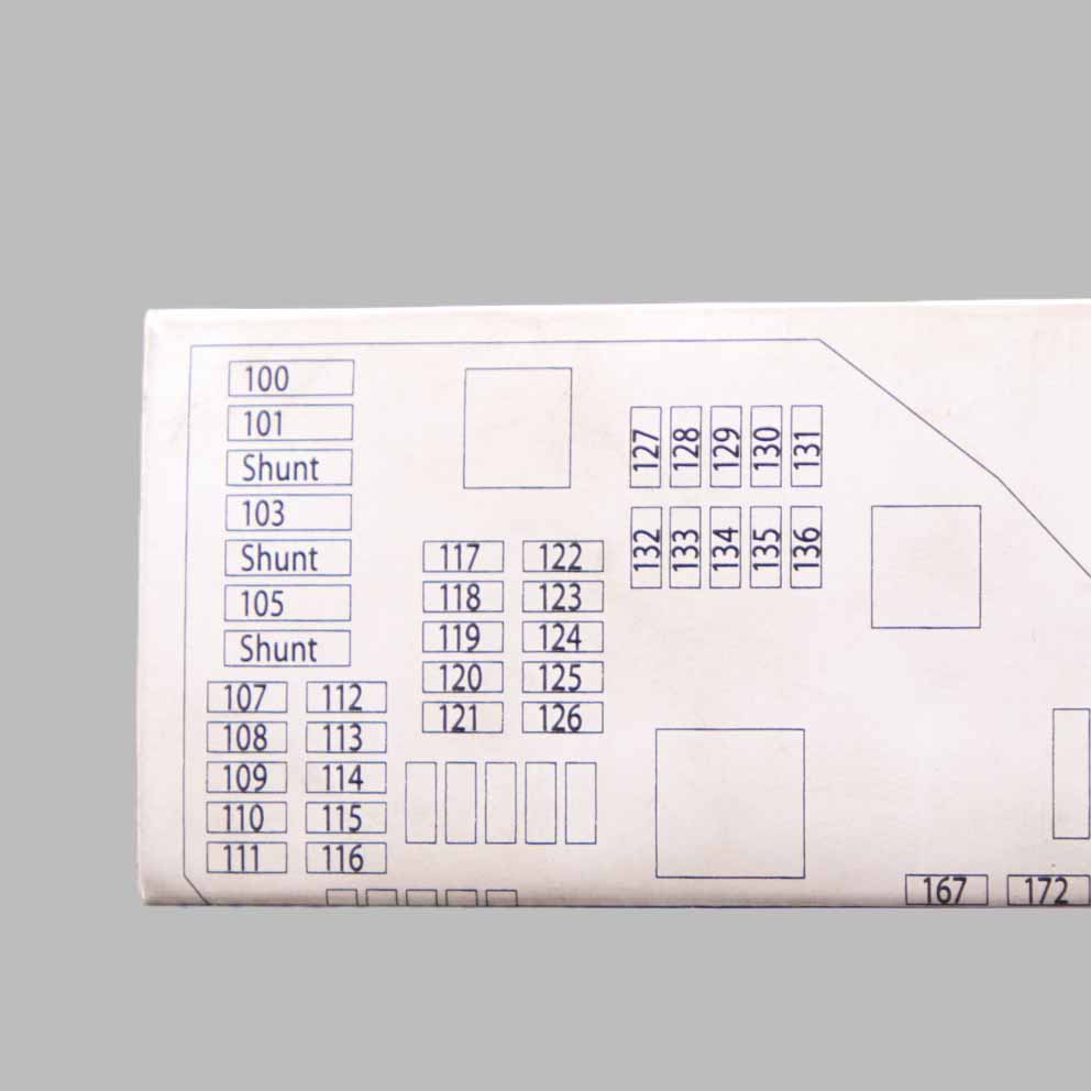 Fuse Box Grouping BMW F10 F11 Fuse Placement Map Card Diagram 9257426