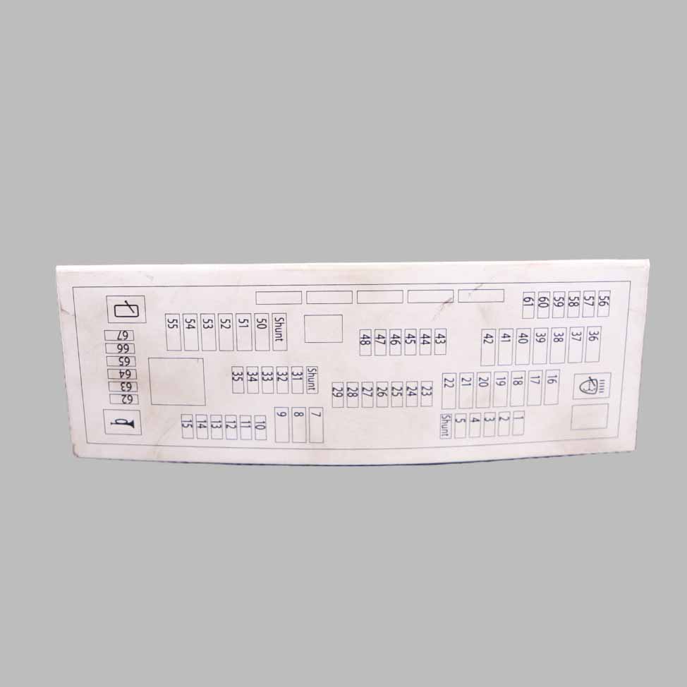 Fuse Box Grouping BMW F10 F11 Fuse Placement Map Card Diagram 9257426