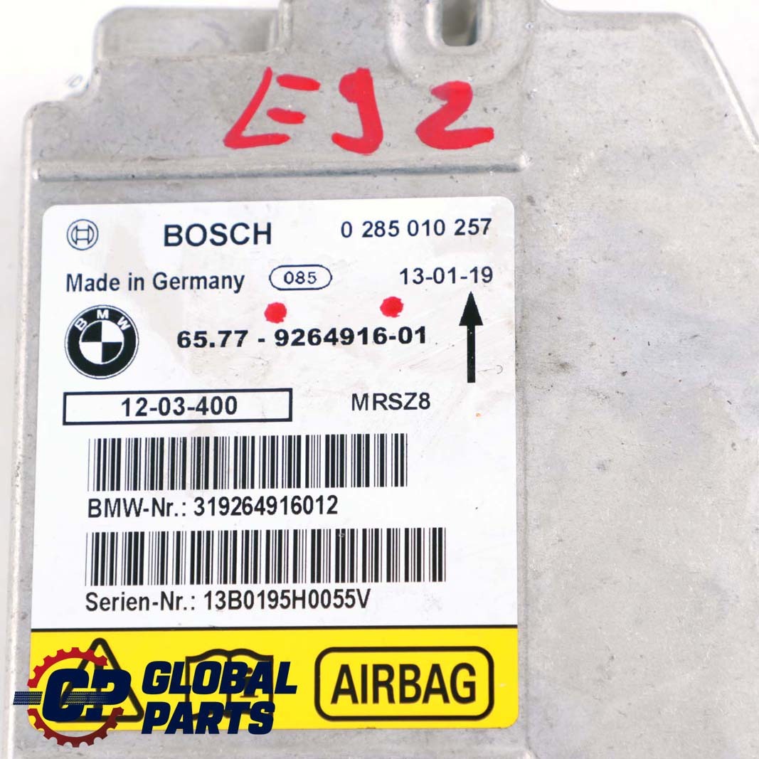 BMW E82 E88 E92 E93 LCI Control Unit Airbag ECU NO CRASH DATA 9264916