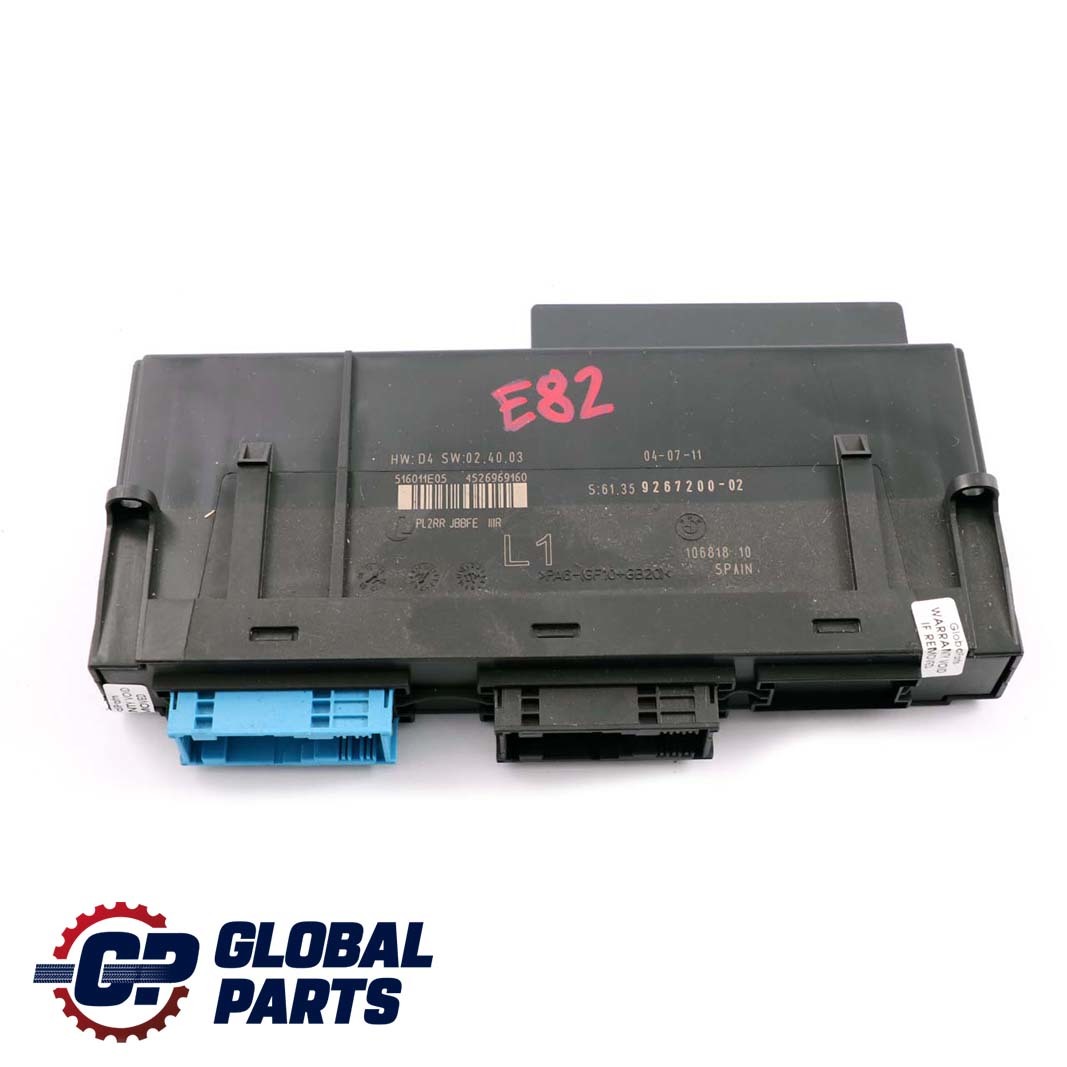 BMW 1 Series E82 ECU Body Control Module Junction Box L1 PL2RR JBBFE 9267200