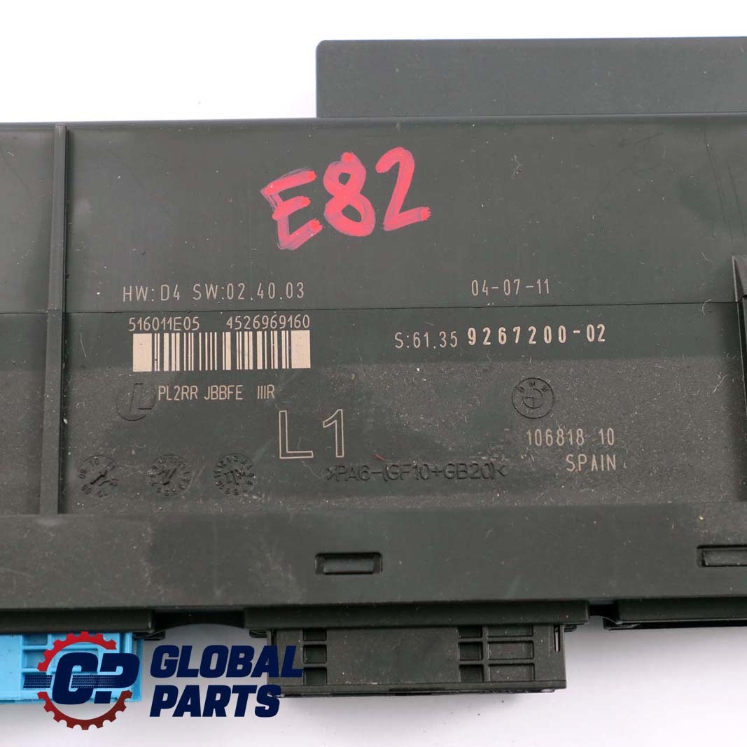 BMW 1 Series E82 ECU Body Control Module Junction Box L1 PL2RR JBBFE 9267200