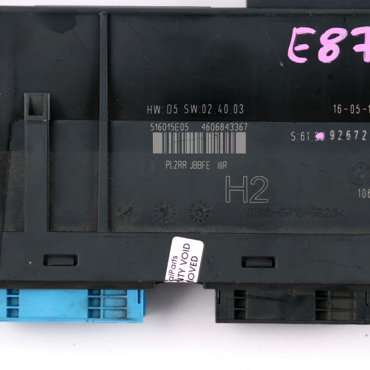 BMW E87 LCI ECU Body Control Module Junction Box H2 PL2RR JBBFE IIIR 9267205