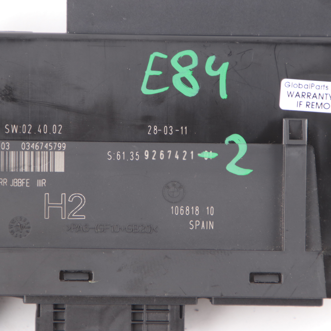 BMW E84 ECU Body Control Module Junction Box PL2RR JBBFE IIIR 9267421