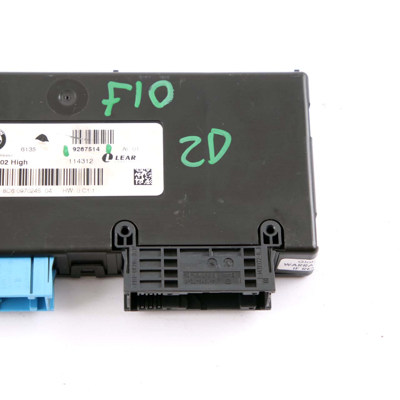 BMW F10 F11 F12 Central Gateway Module ECU Control Unit Lear ZGW-02 High 9267514