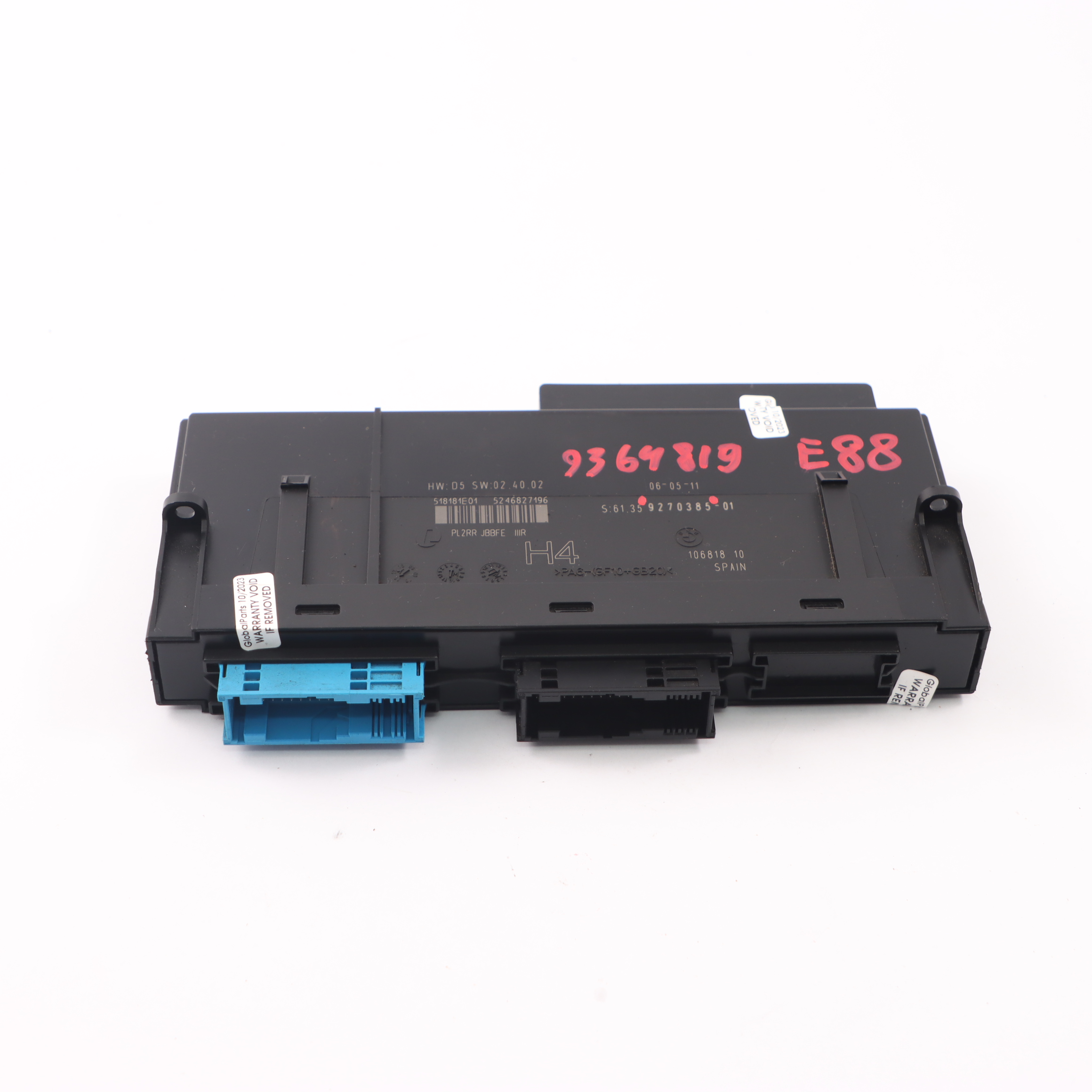 BMW E88 ECU Body Control Module H4 Junction Box PL2RR JBBFE IIIR 9270385