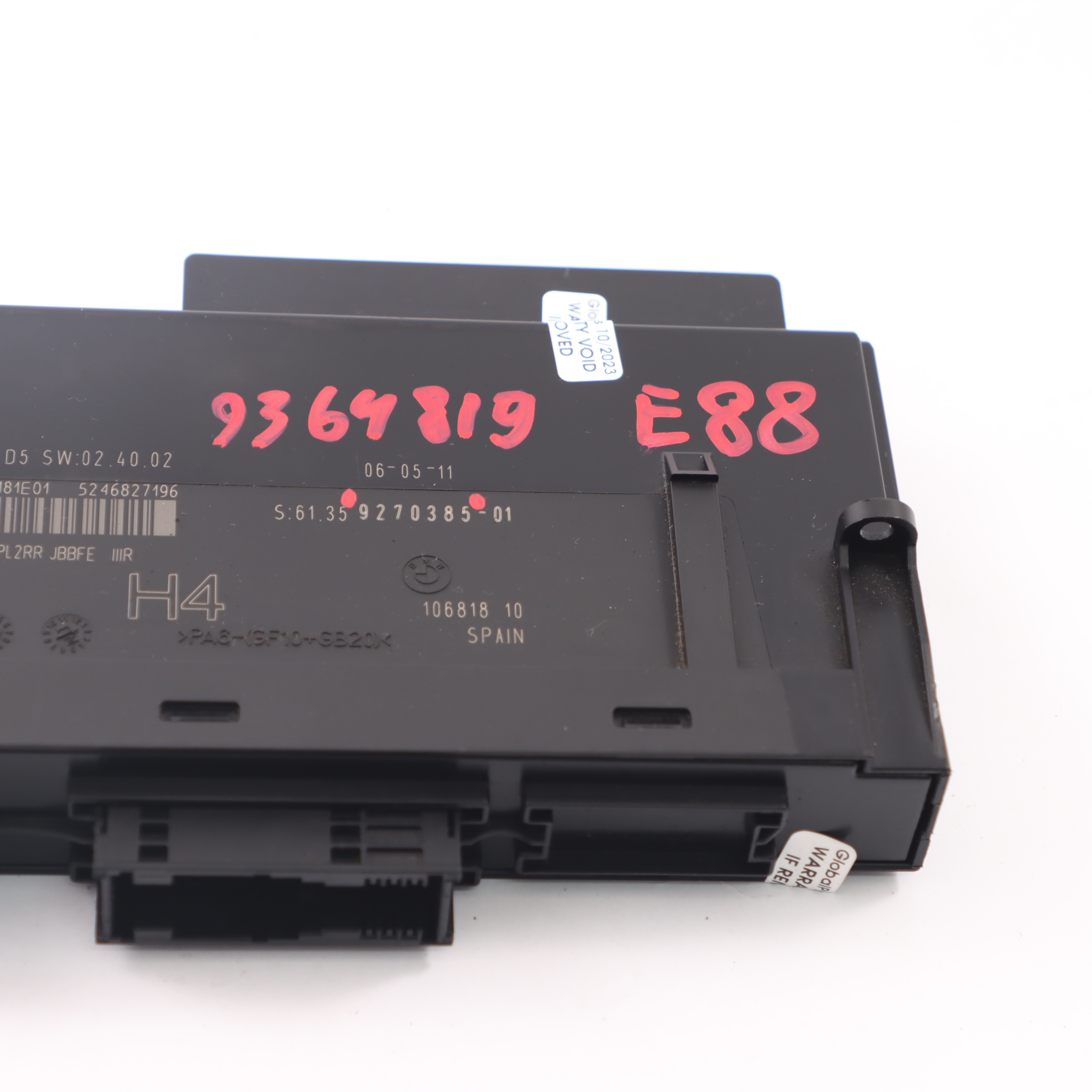 BMW E88 ECU Body Control Module H4 Junction Box PL2RR JBBFE IIIR 9270385