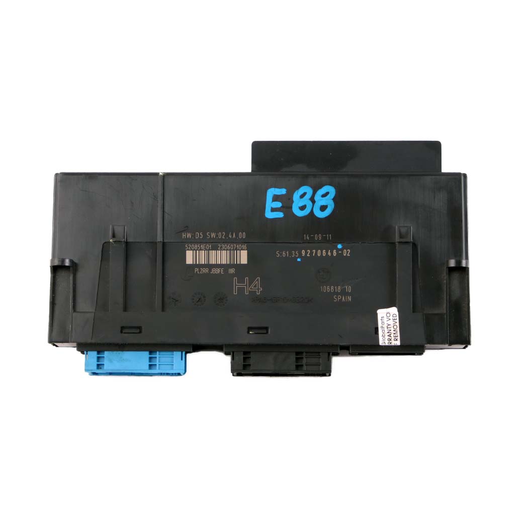 BMW E88 ECU Body Control Module H4 Junction Box PL2RR JBBFE IIIR 9270646