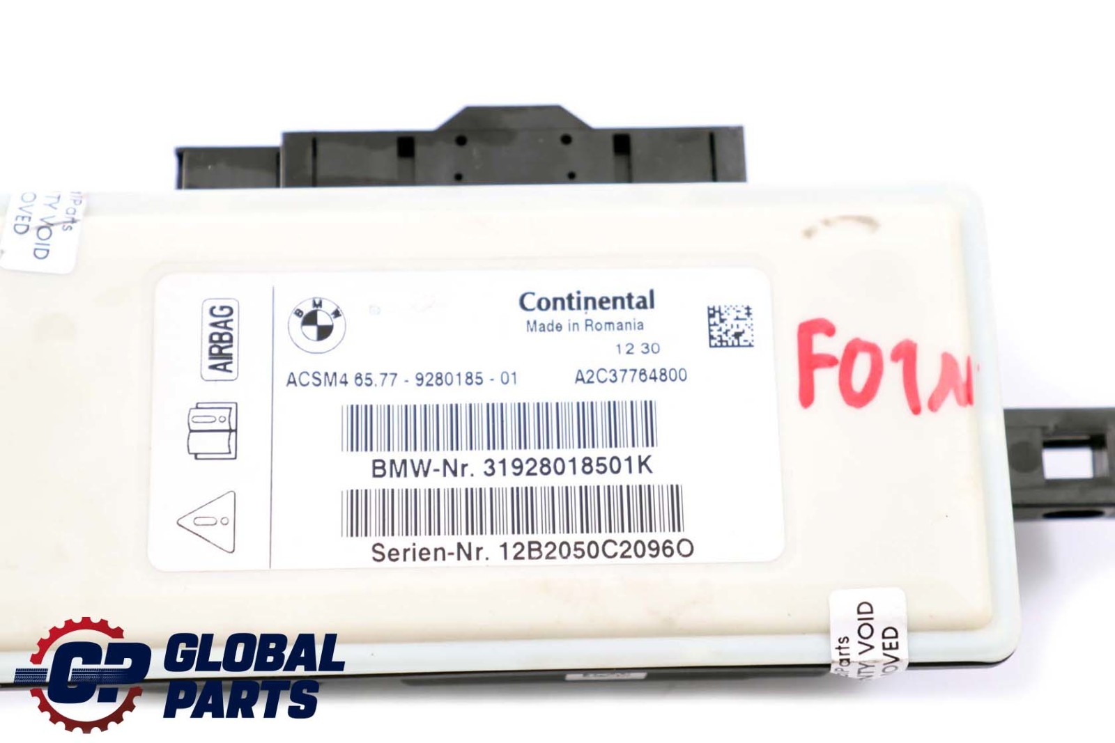 BMW 5 7 Series F10 F11 F01 F02 F03 LCI Airbag Control Module ECU Unit 9280185