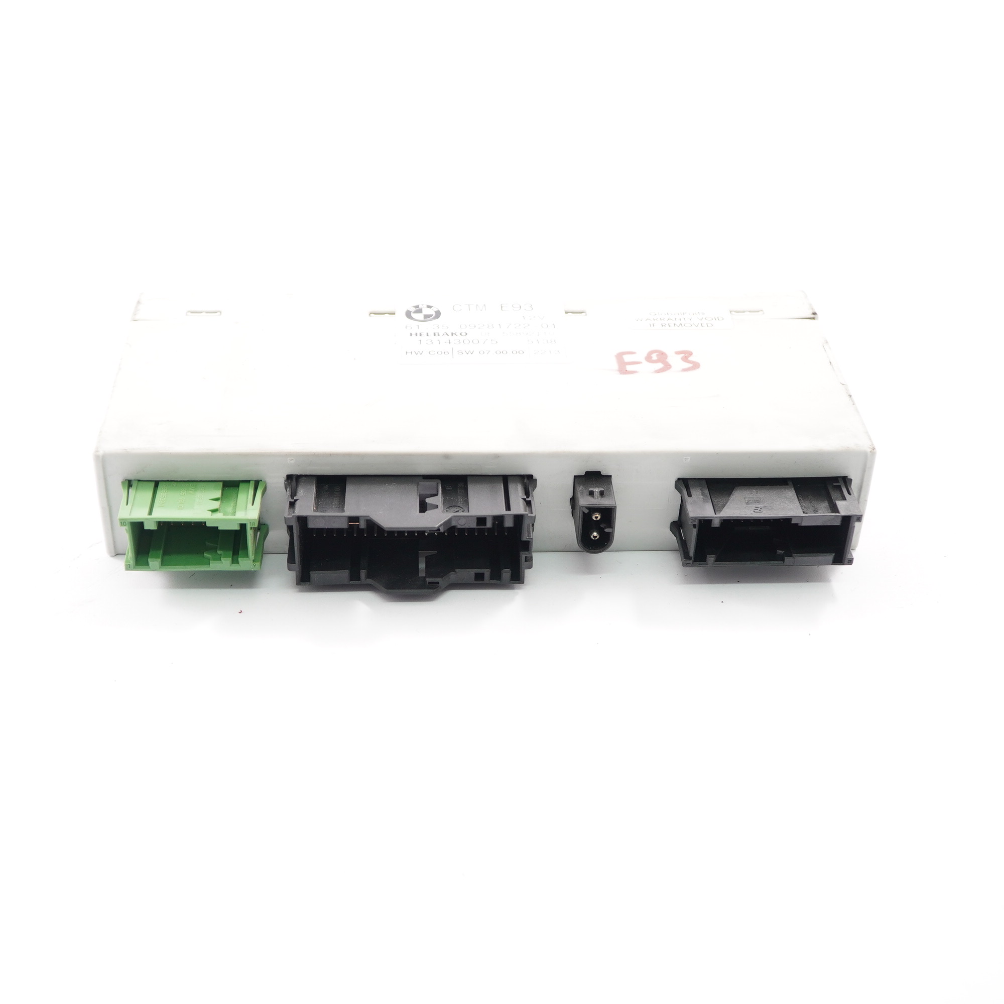 BMW E93 Cabrio Convertible Folding Top Roof ECU Module CTM 9281722