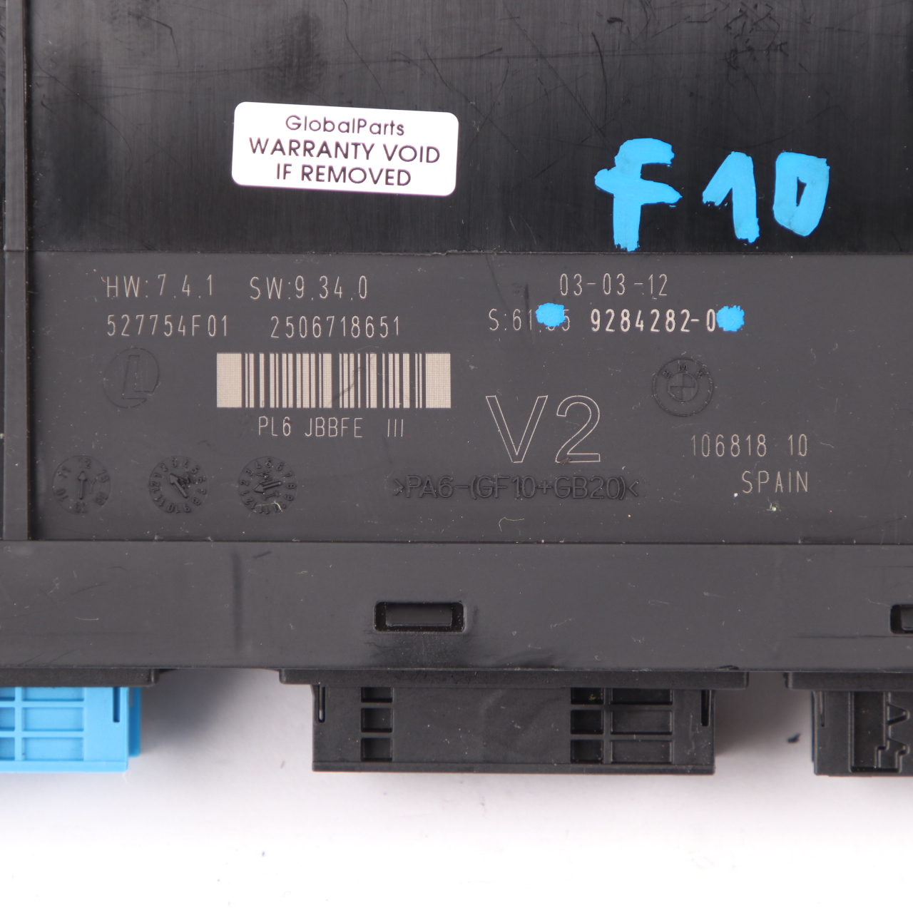 BMW F10 Body Control Module ECU Junction Box PL6 JBBFE III V2 9284282