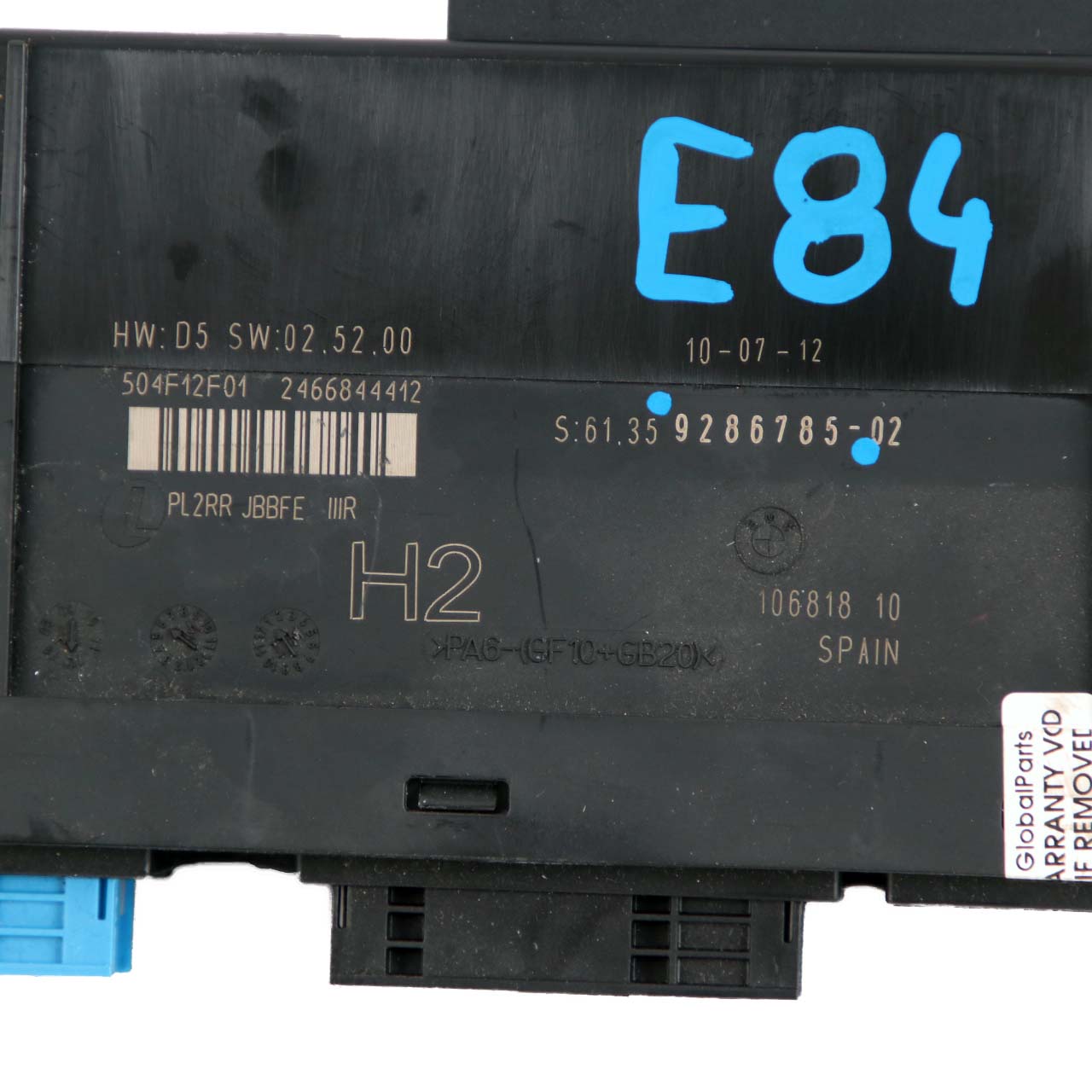 BMW X1 E84 ECU Body Control Module Junction Box H2 PL2RR JBBFE IIIR 9286785