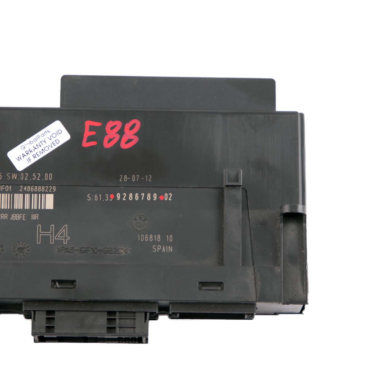 BMW 1 E88 ECU Body Control Module H4 Junction Box PL2RR JBBFE IIIR 9286789