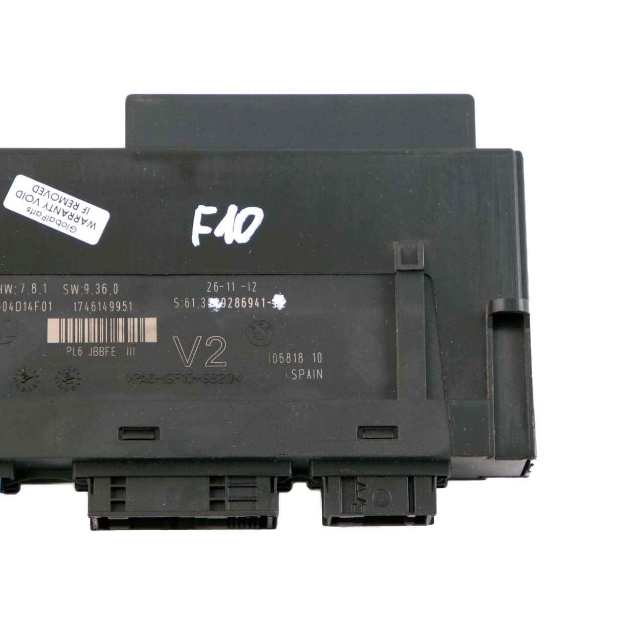 BMW F10 ECU Body Control Module Junction Box V2 PL6 JBBFE III 9286941