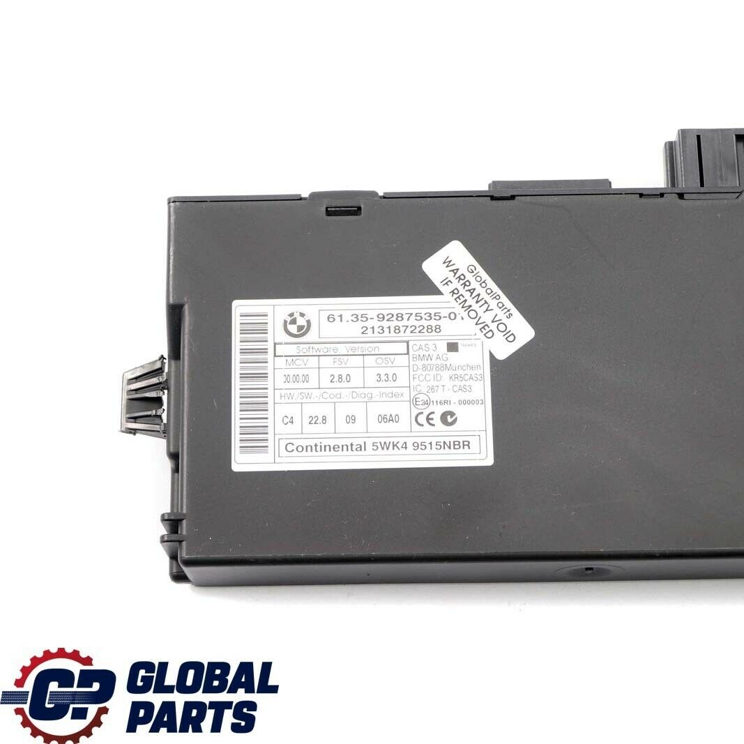 BMW 1 3 5 Series E60 E87 E90 CAS 3 ECU Control Unit Key Reading Module 9287535