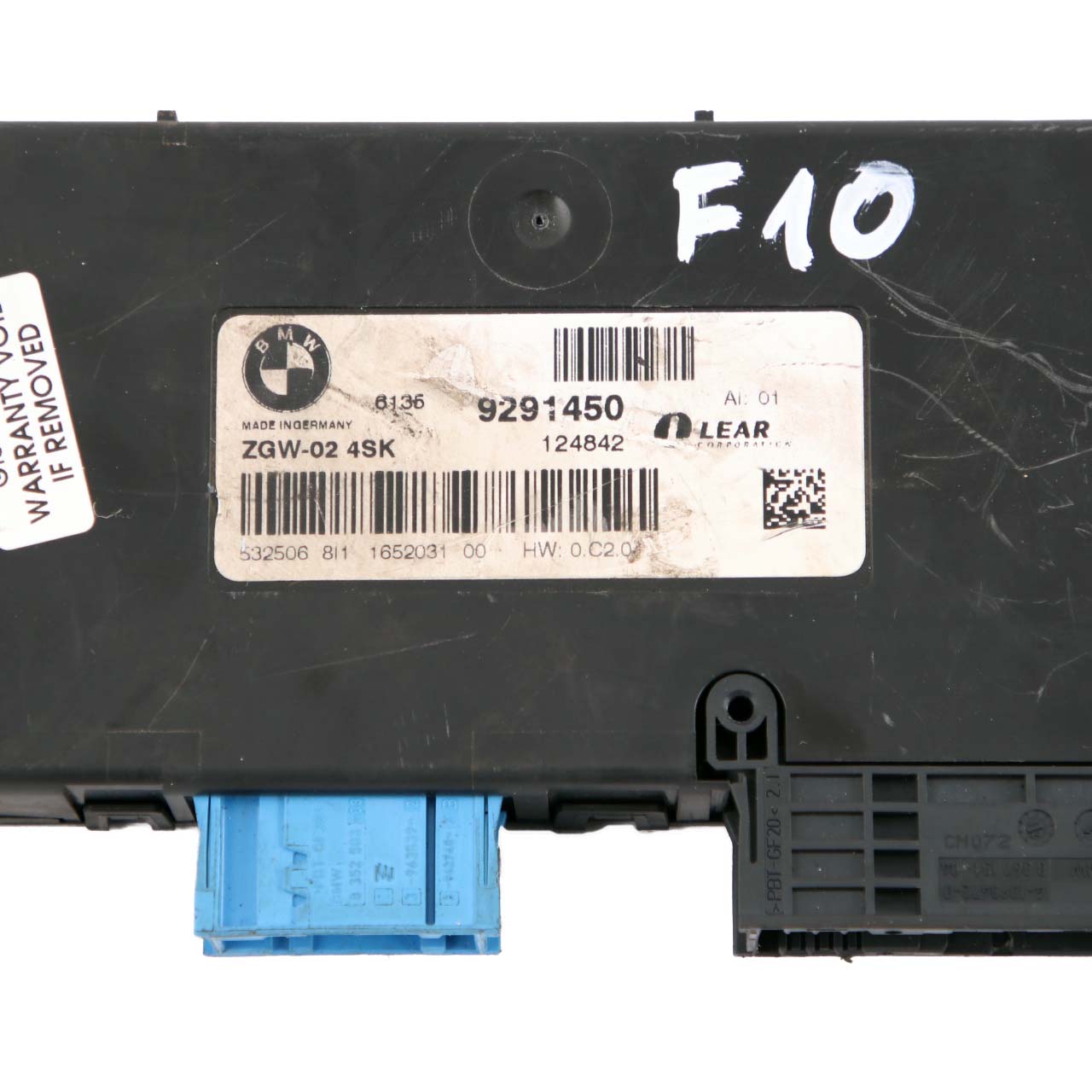 BMW F10 Central Gateway Module ECU Control Unit LEAR ZGW-02 4SK 9291450