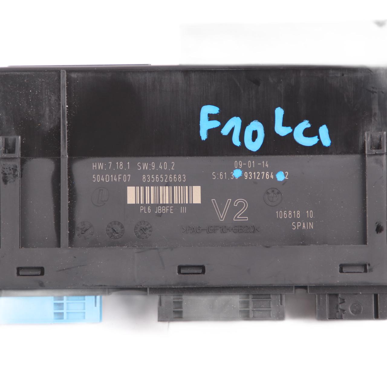 Body Control Module BMW F10 LCI ECU Junction Box PL6 JBBFE III V2 9312764