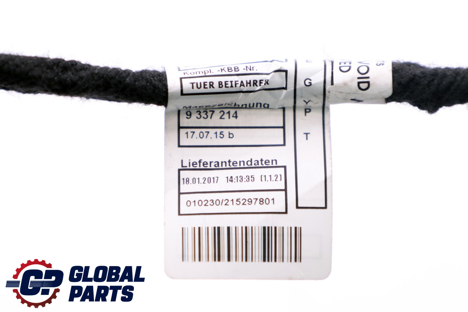 BMW 3 Series F32 F82 M4 Wiring Loom Front Door Cable Passenger Side 9337221