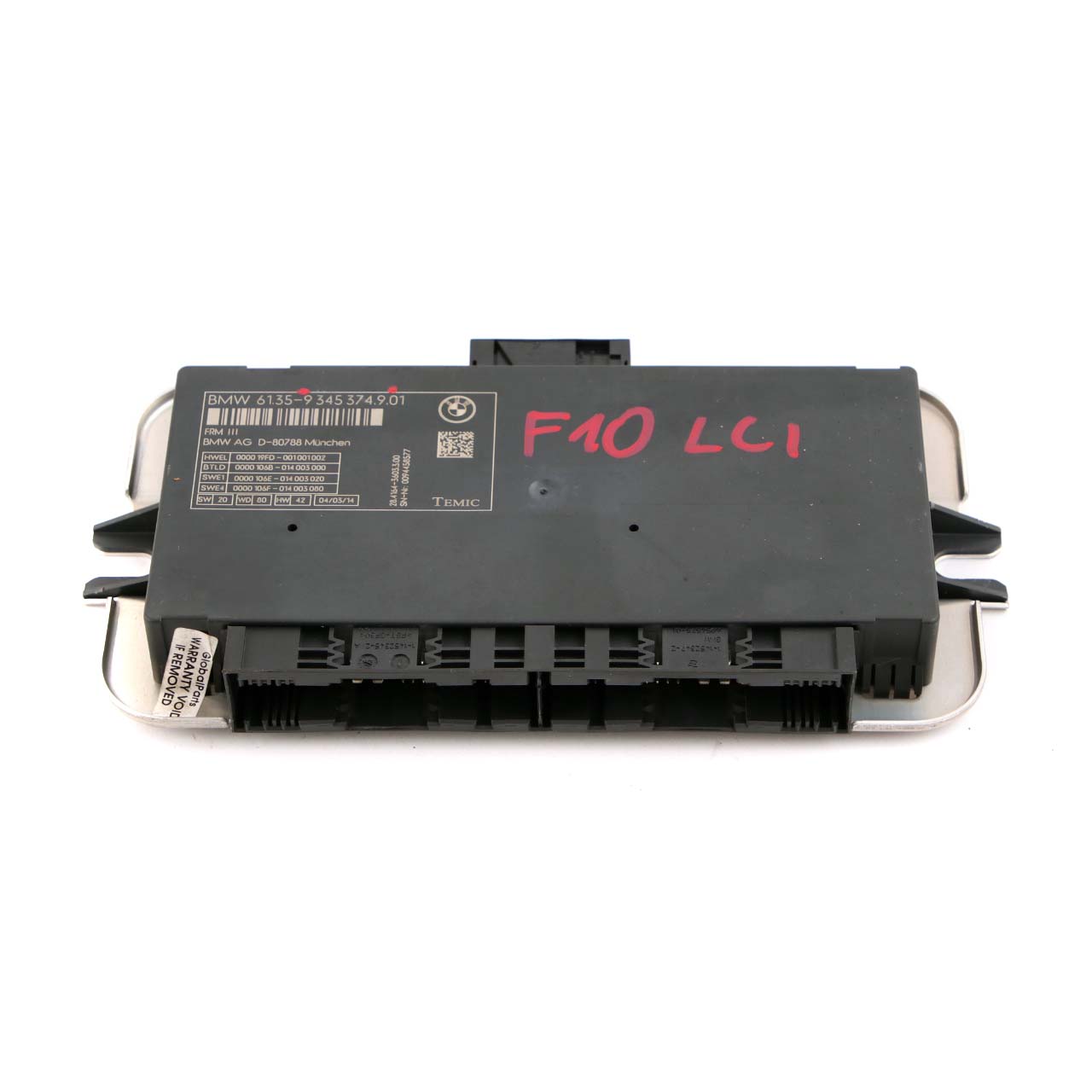 BMW 5 Series F10 LCI Light Control Footwell Module ECU Unit FRM3 9345374