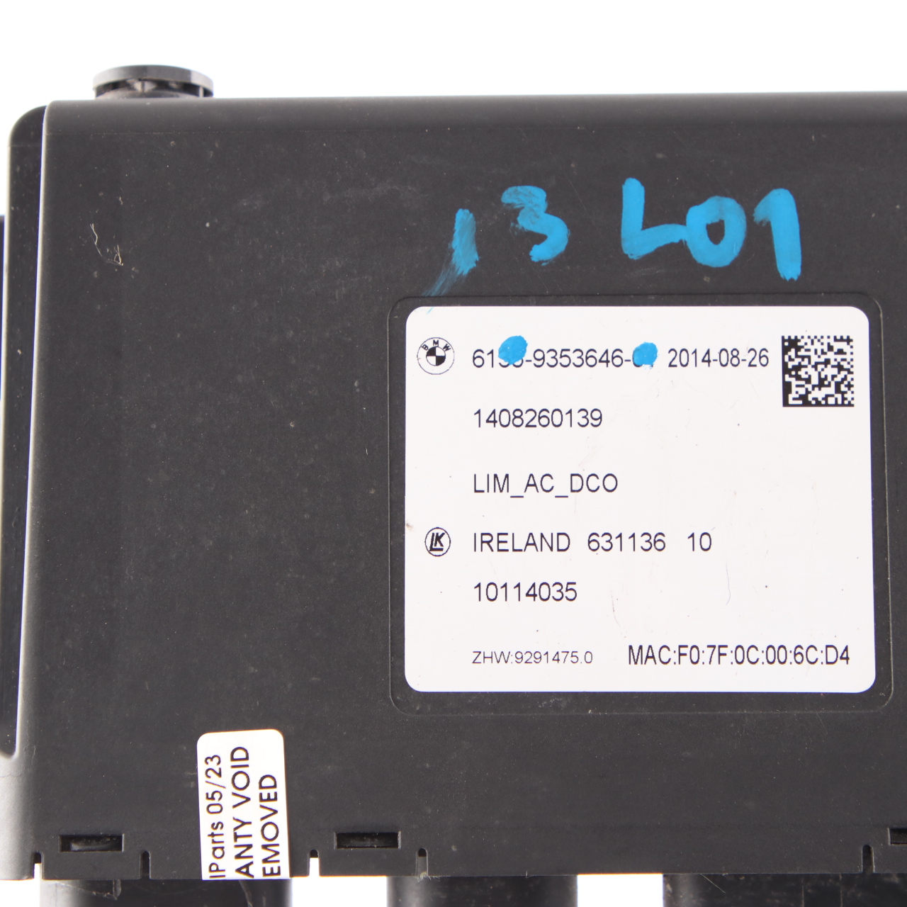 BMW i3 I01 Control Unit Charging Module ECU 9353646