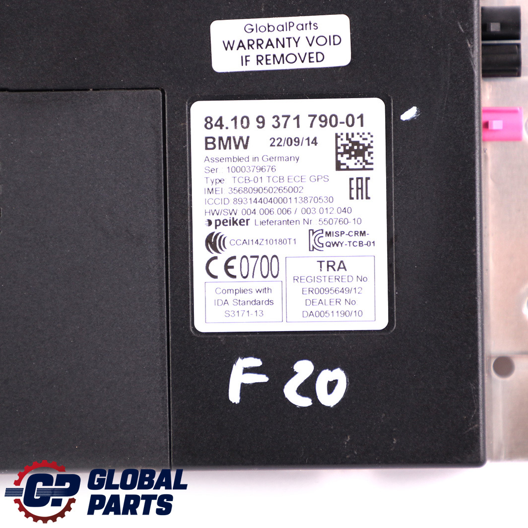 BMW 1 Series F20 Telematics Control Unit Module Bluetooth 9371790