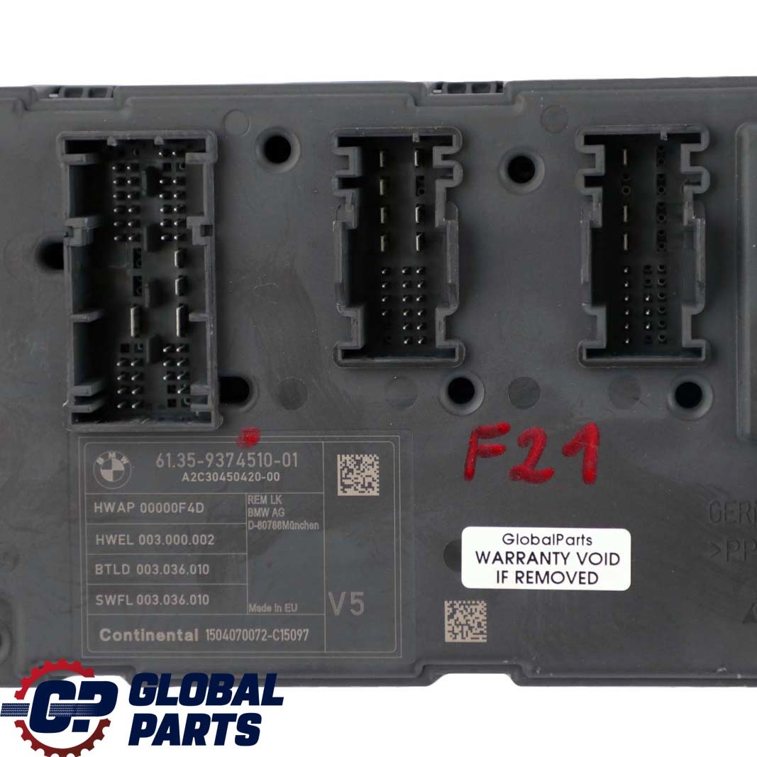 BMW 1 3 4 Series F20 F21 F30 F31 F32 Body Control Unit Module REM 9374510