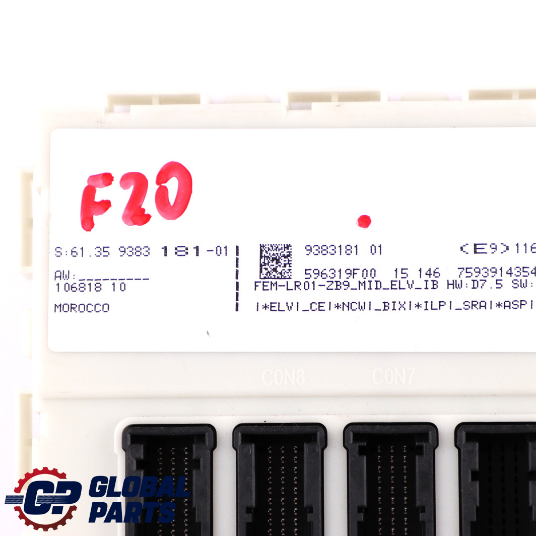 BMW F20 F21 F22 F30 F31 F32 F36 Fuse Box Body Module Control Unit FEM 9383181