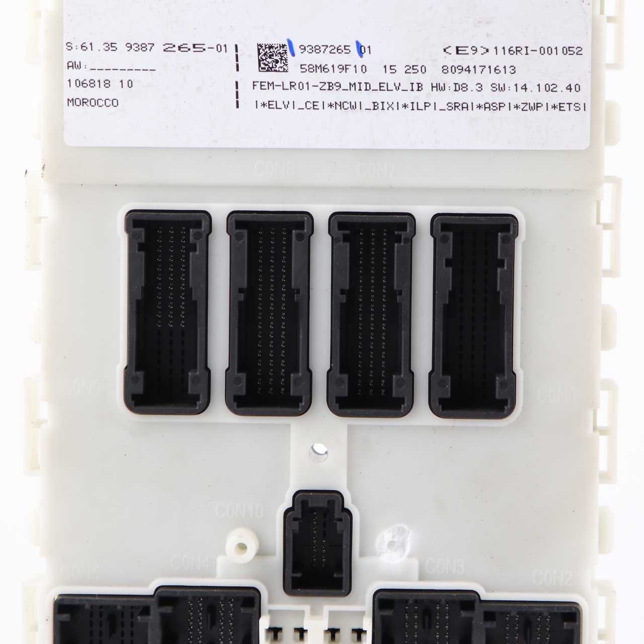 BMW F20 F21 F22 F30 F31 F32 F36 Module Control Unit FEM ECU LR01 9387265