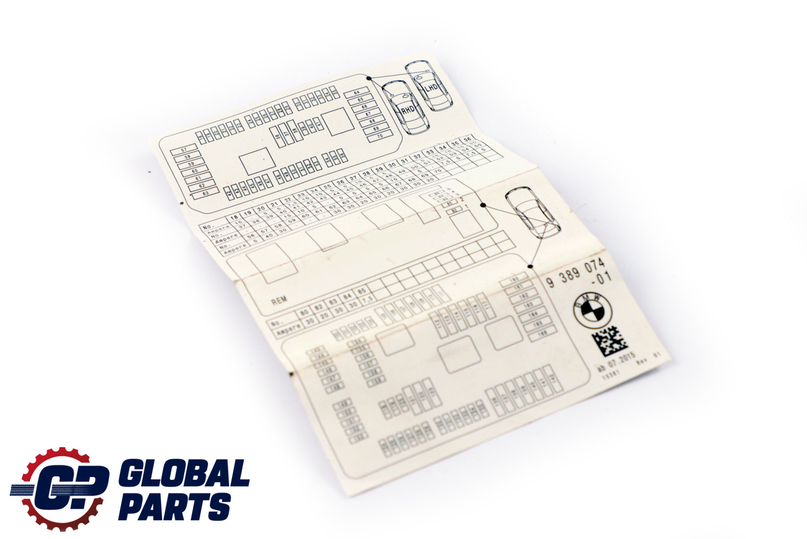 BMW 1 2 Series F20 F21 F30 Map Fuse Grouping 9389074