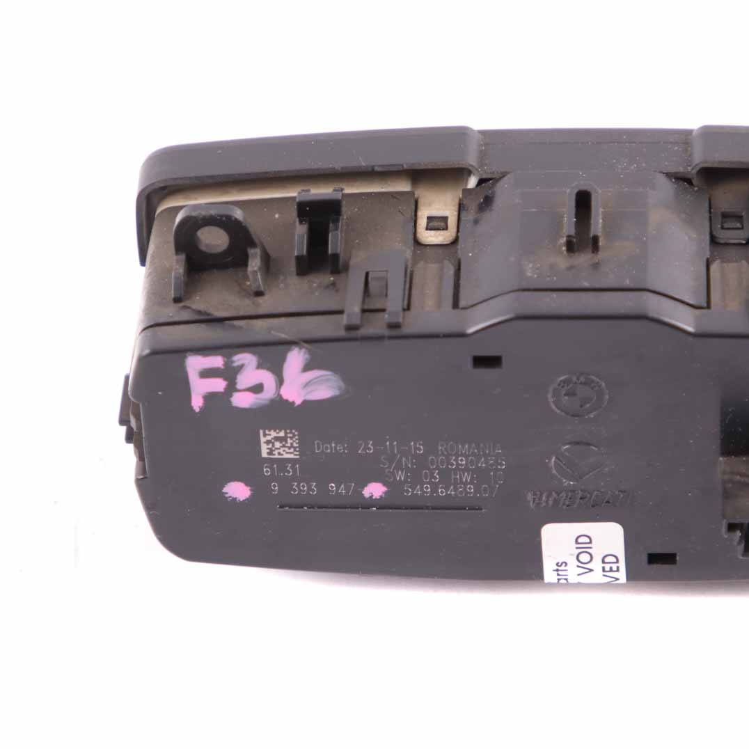 Light Switch BMW F20 F30 F36 Control Element Headlight Headlamp Black 9393947