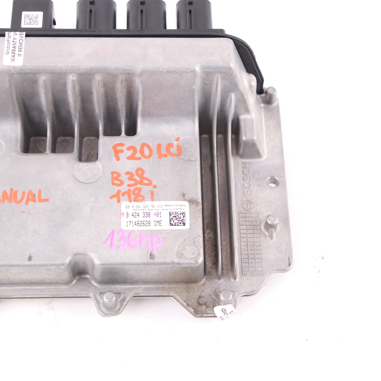 BMW F20 F21 LCI 118i B38 136HP Engine Control Unit ECU DME 9424338 Manual