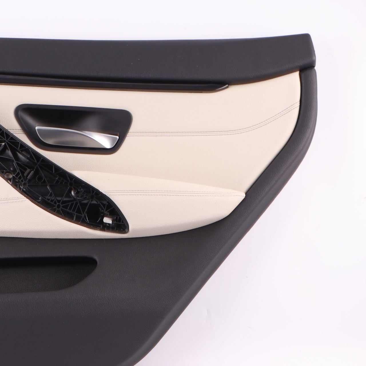 BMW F36 LCI Door Card Trim Rear Right O/S HiFi Lining Panel Leather Ivory White