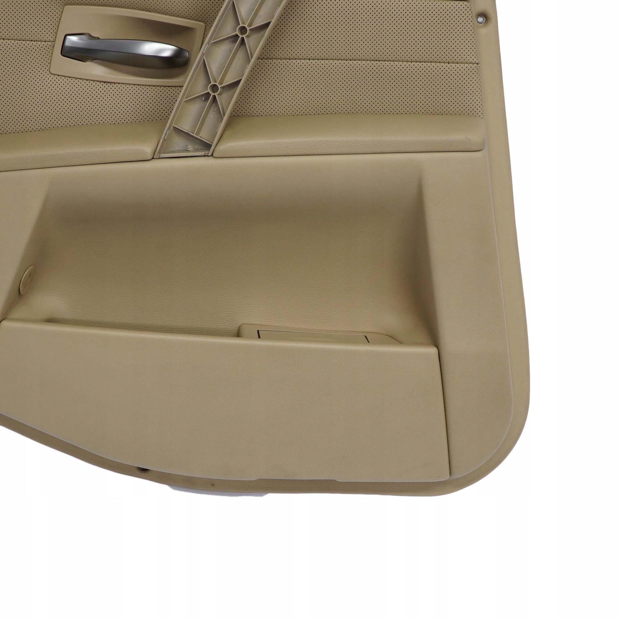 BMW 5 Series E60 E61 Rear Left N/S Door Card Leather Nasca Beige Lining Trim