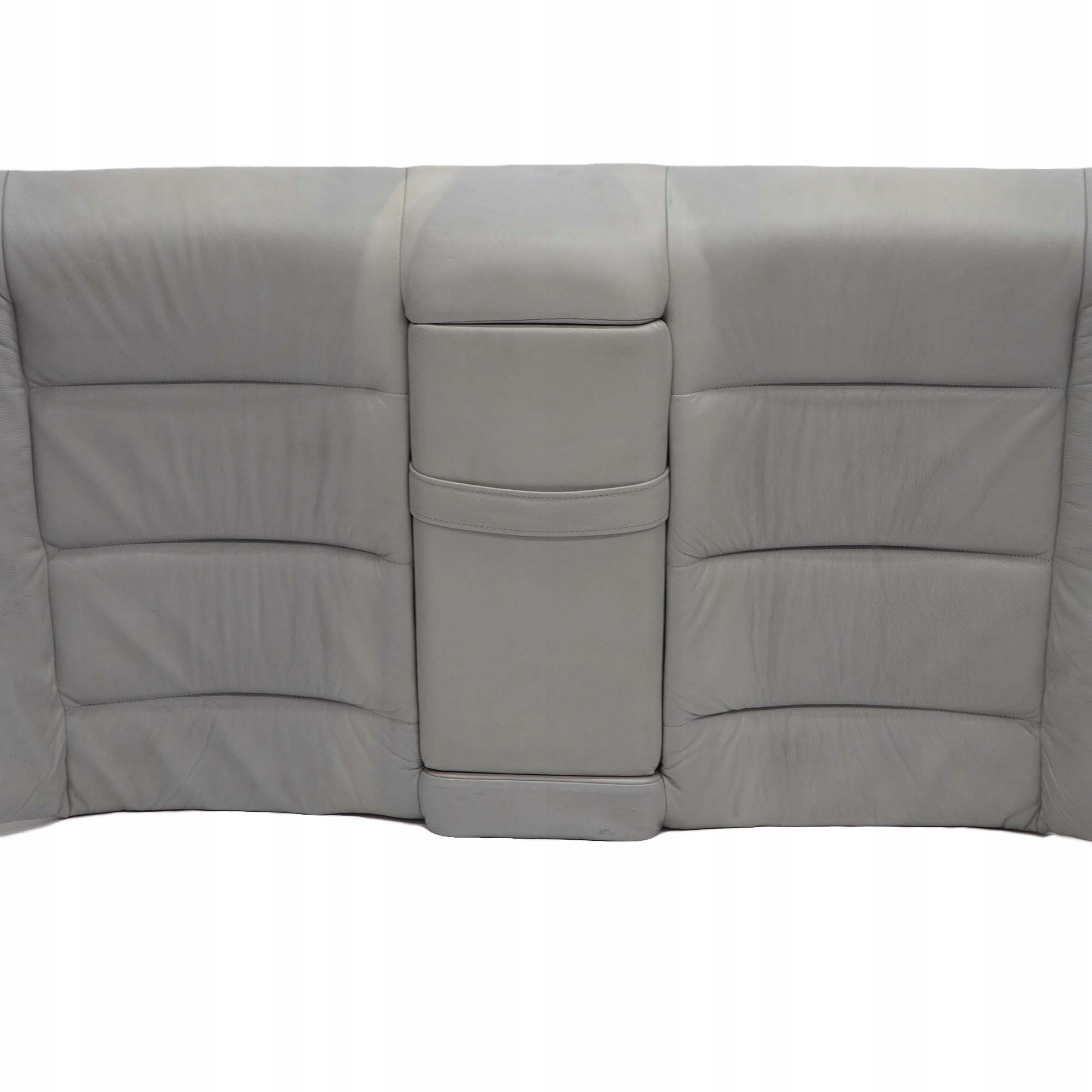 BMW 3 E36 Saloon Rear Seat Bench Backrest Cover Light Grey Leather Montana