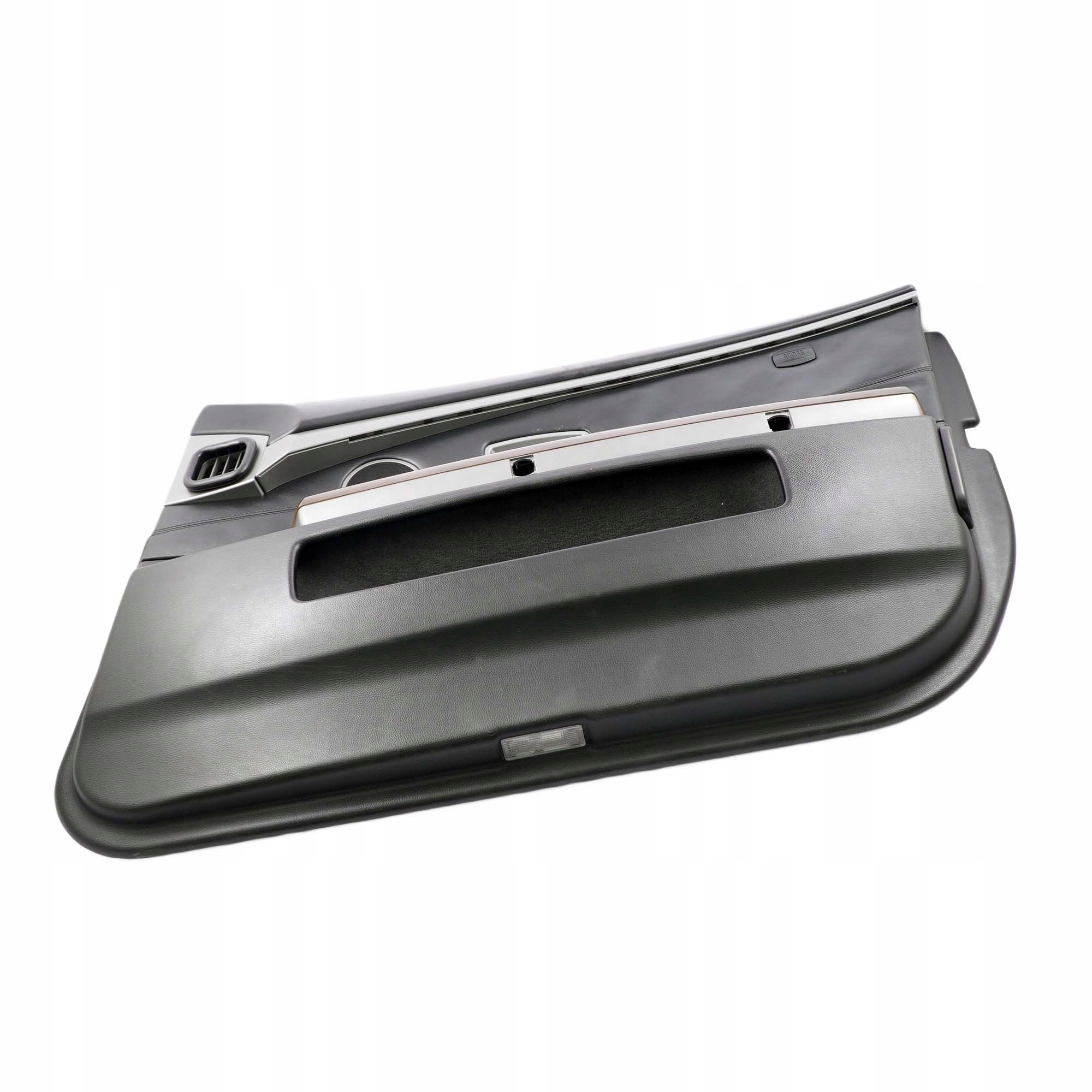 BMW 7 Series E65 E66 Front Right O/S Door Card Leather Pearl Black Lining Trim