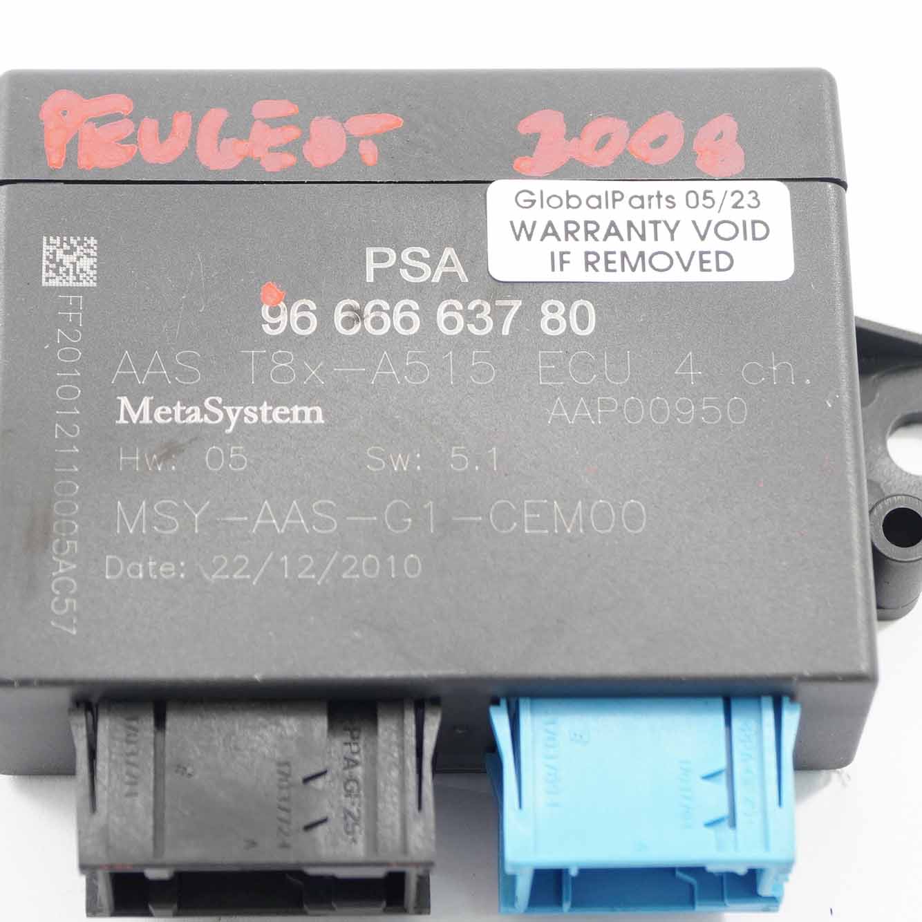 Peugeot 3008 PDC Module Parking Distance Control Unit ECU 9666663780