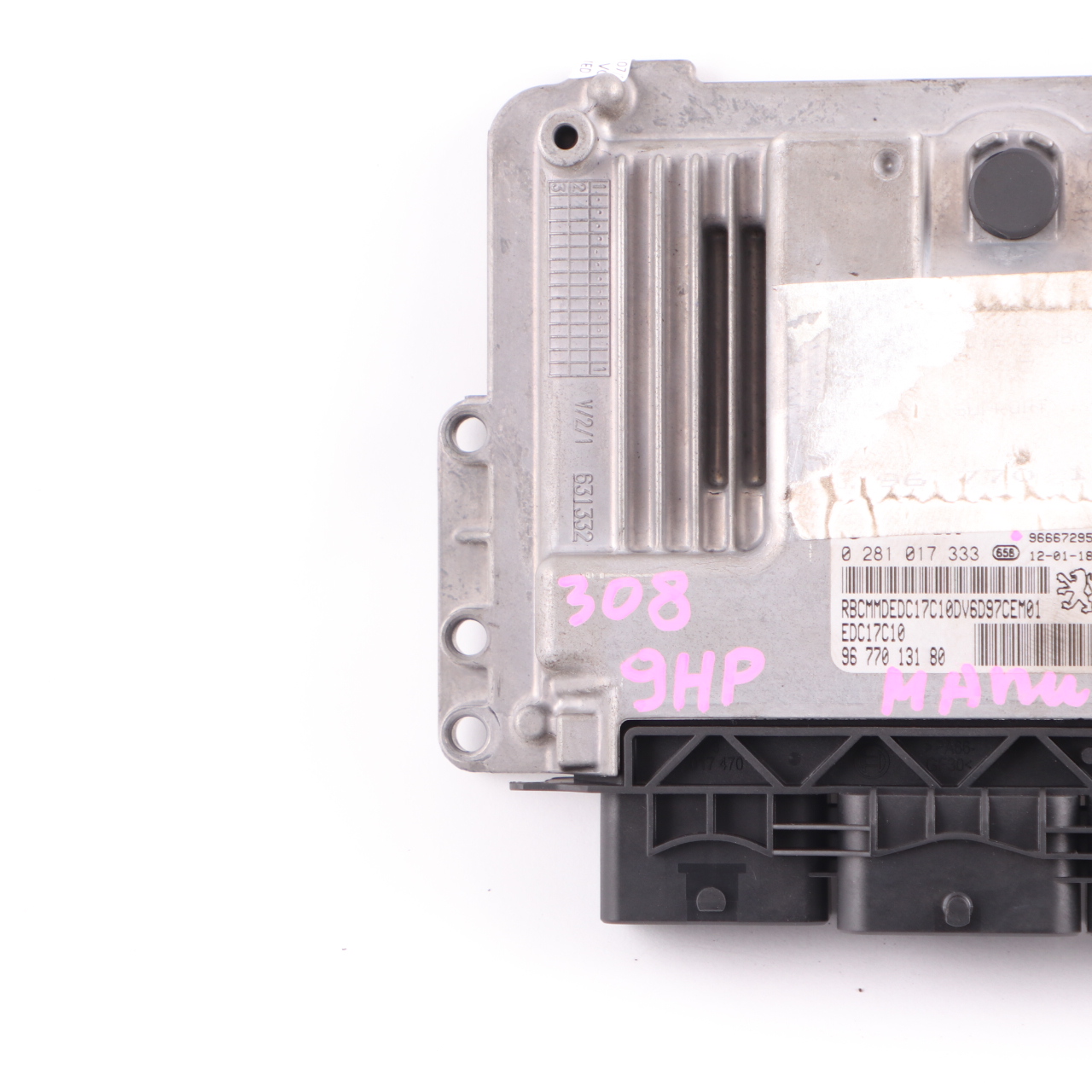 Peugeot 308 9HP 1.6 Diesel DV6DTED Engine Control ECU Module 9666729580 Manual 