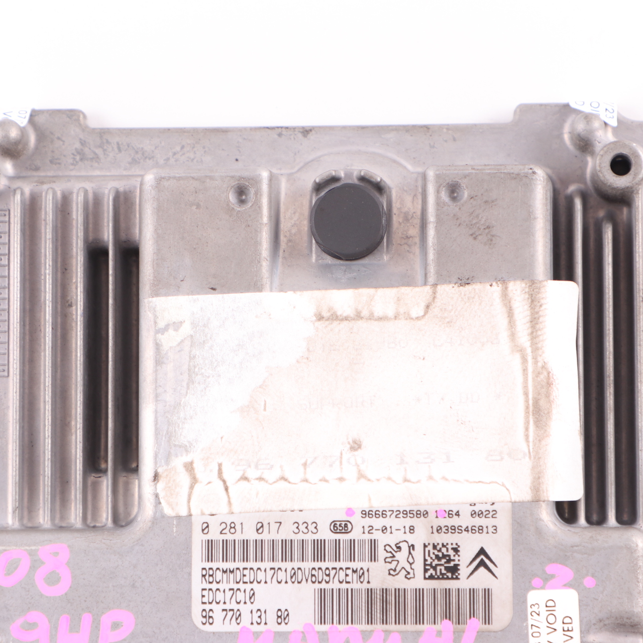 Peugeot 308 9HP 1.6 Diesel DV6DTED Engine Control ECU Module 9666729580 Manual 