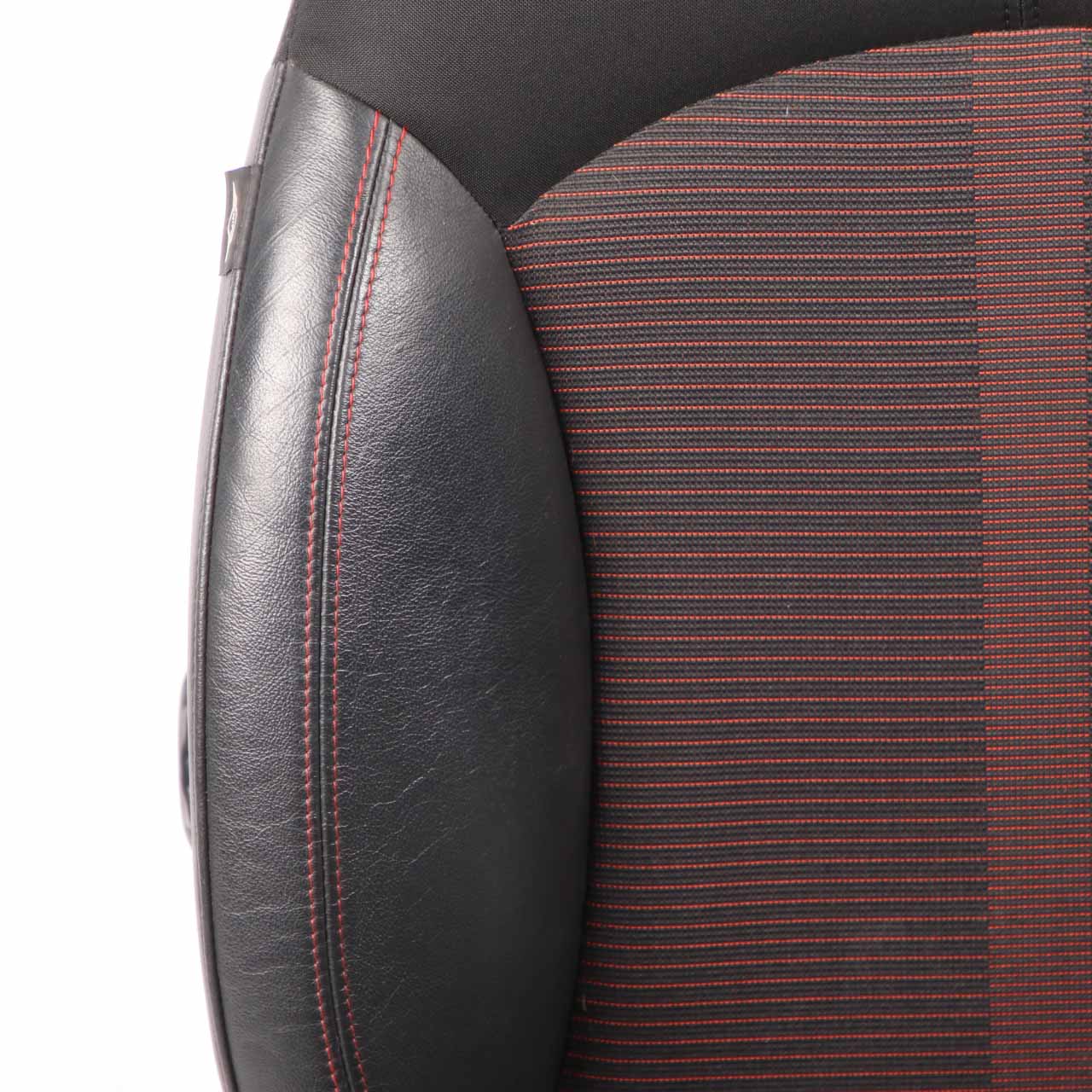 Front Seat Mini R60 Countryman Left N/S Sport Cloth Leather Parallel Lines Red